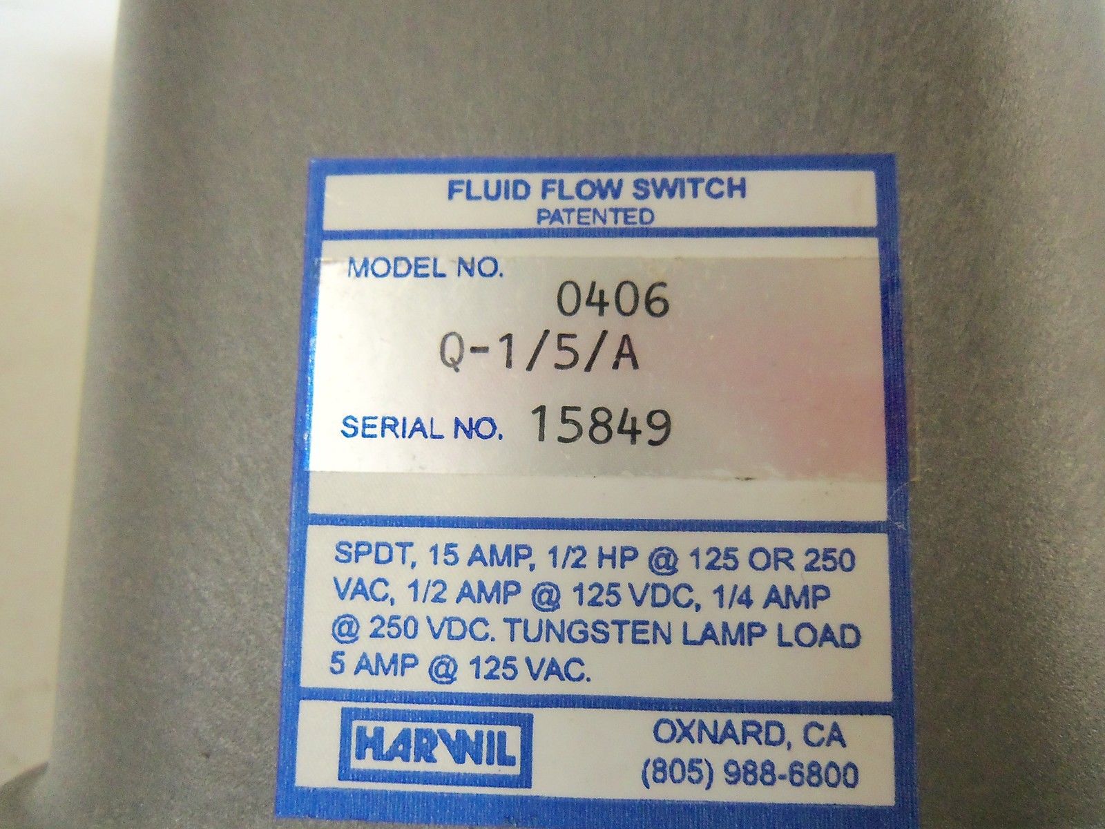 HARWIL 0406 FLUID FLOW SWITCH *NEW NO BOX*