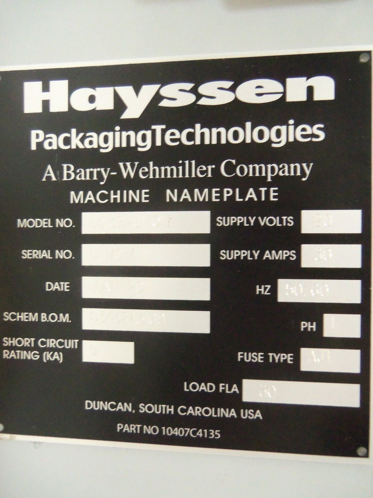 HAYSSEN UD138-U17017 *NEW NO BOX*