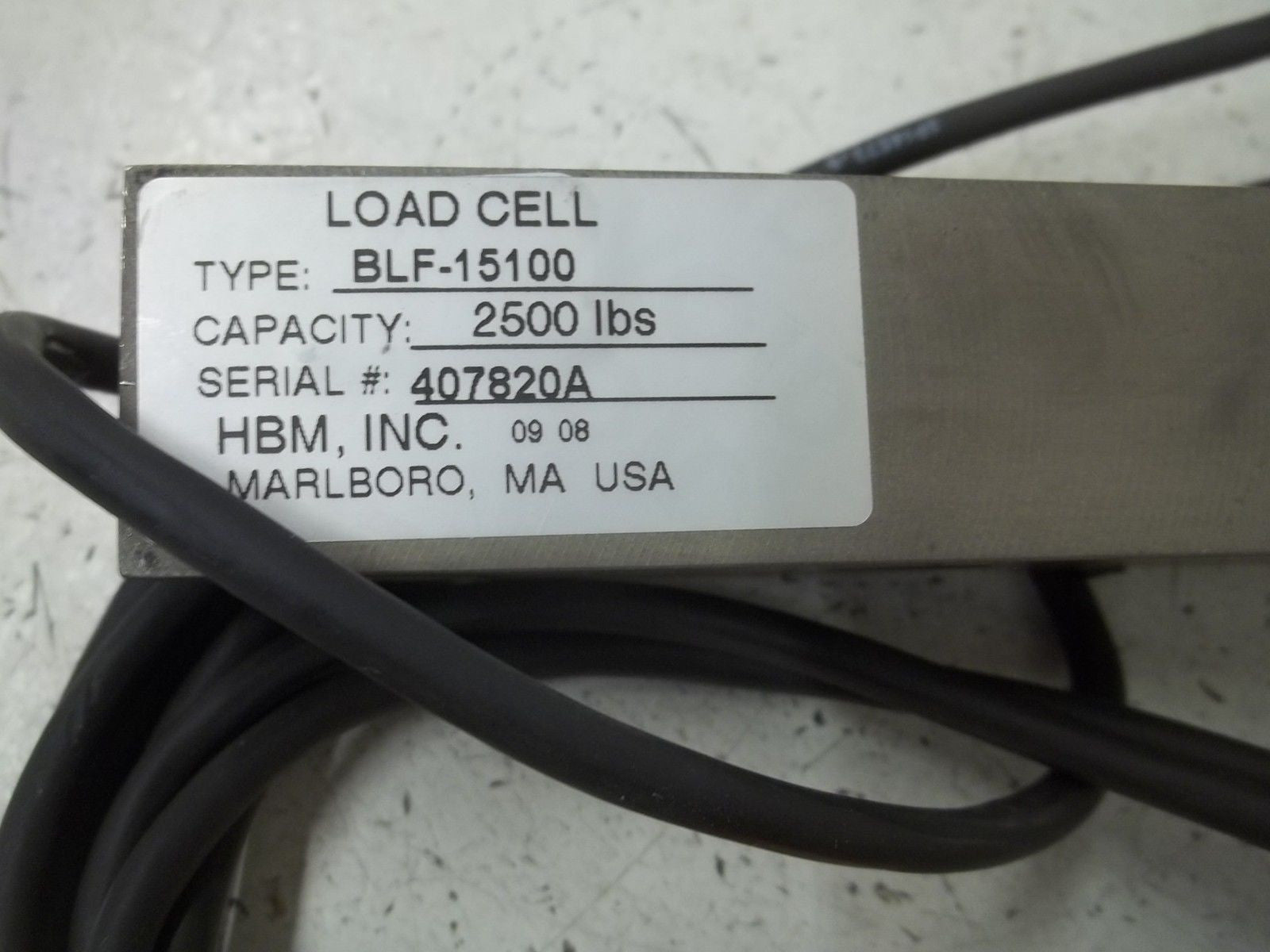 HBM BLF-15100 LOAD CELL 2,500LBS *NEW IN BOX*