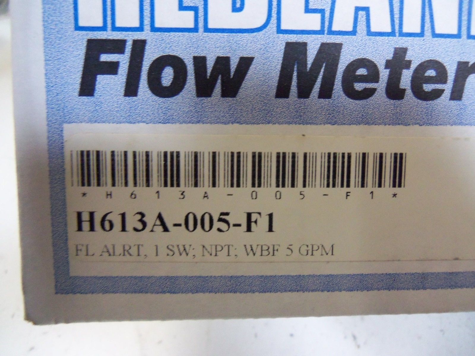 HEDLAND FLOW-ALERT H613A-005-F1 FLOW SWITCH *NEW IN BOX*