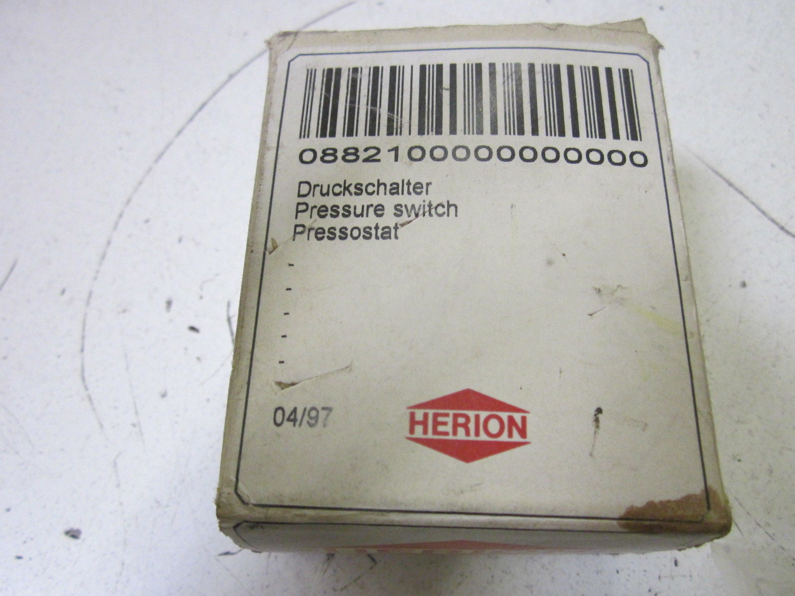HERION 0882100 PRESSURE SWITCH *NEW IN BOX*