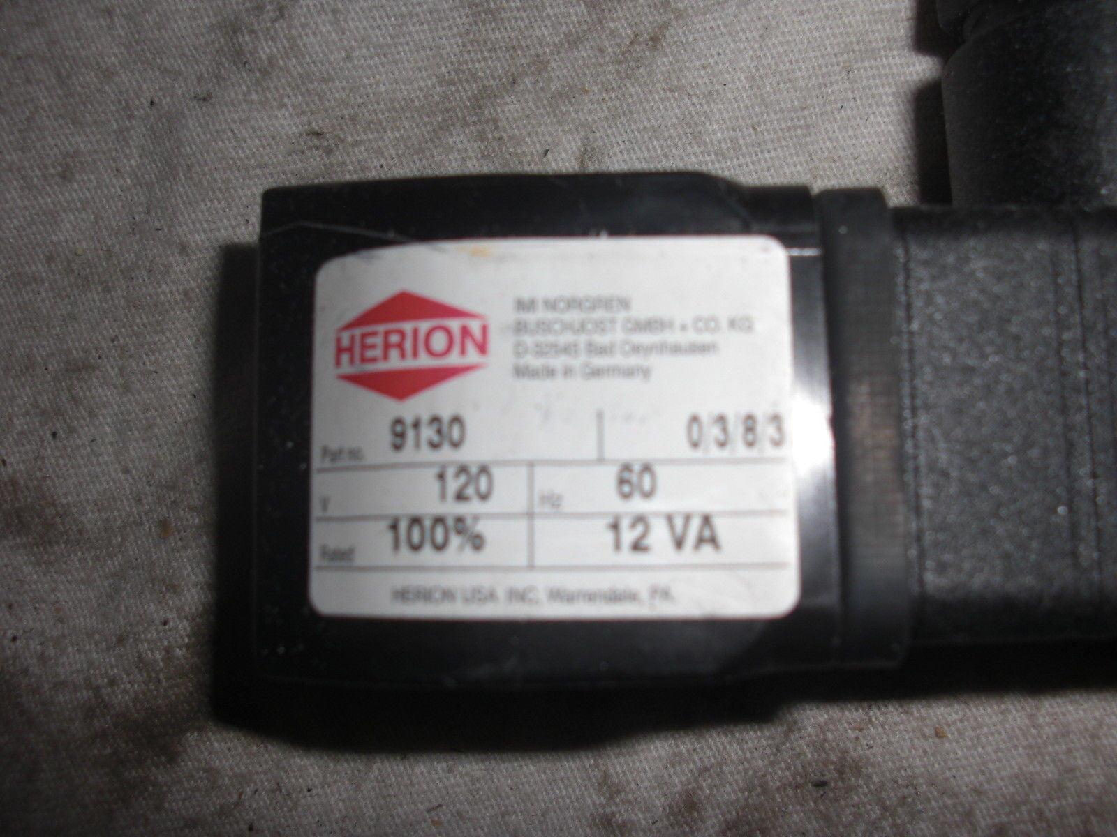 HERION 9130.120.60 *NEW*