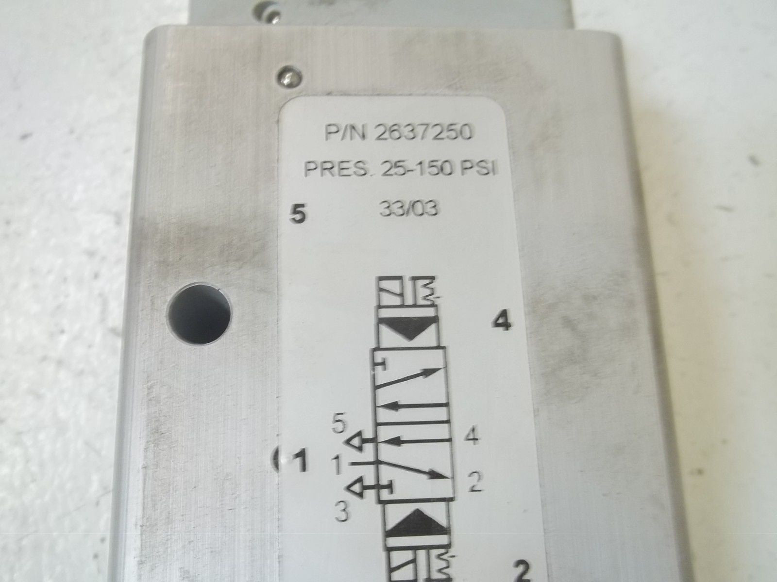 HEROIN 2637250 SOLENOID VALVE 25-150 PSI *USED*