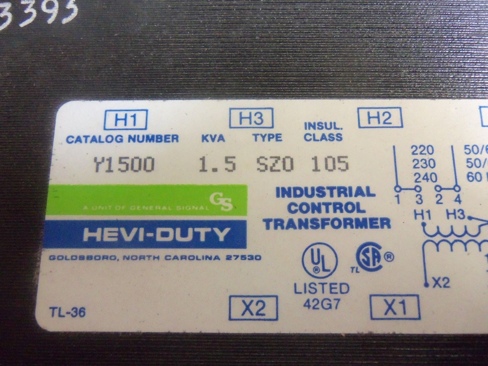 HEVI-DUTY Y1500 *NEW IN BOX*