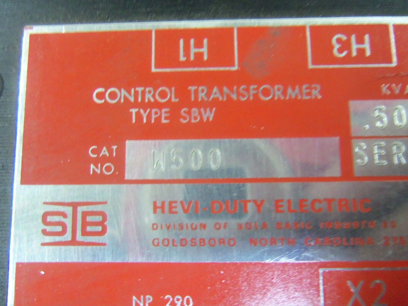 HEVI DUTY W500 TRANSFORMER *USED*