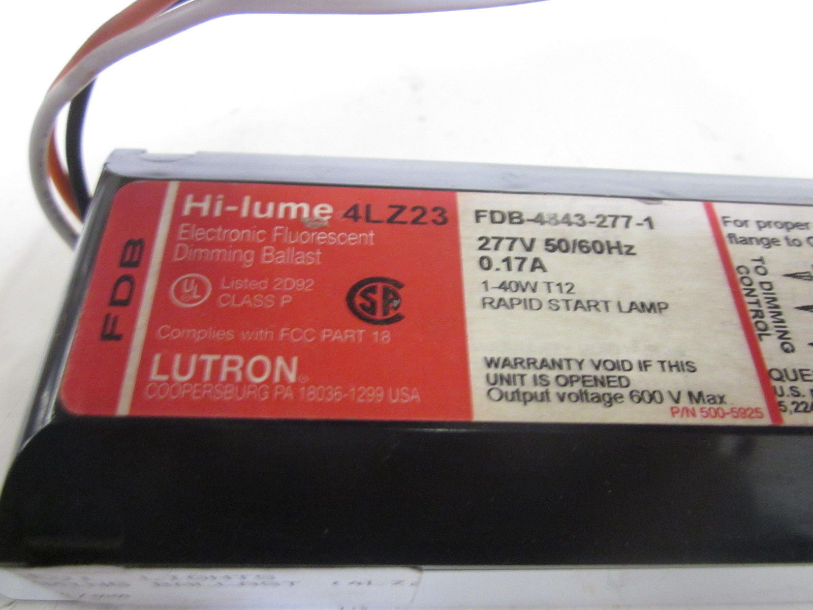 HI-LUME FDB-4843-277-1 *NEW NO BOX*