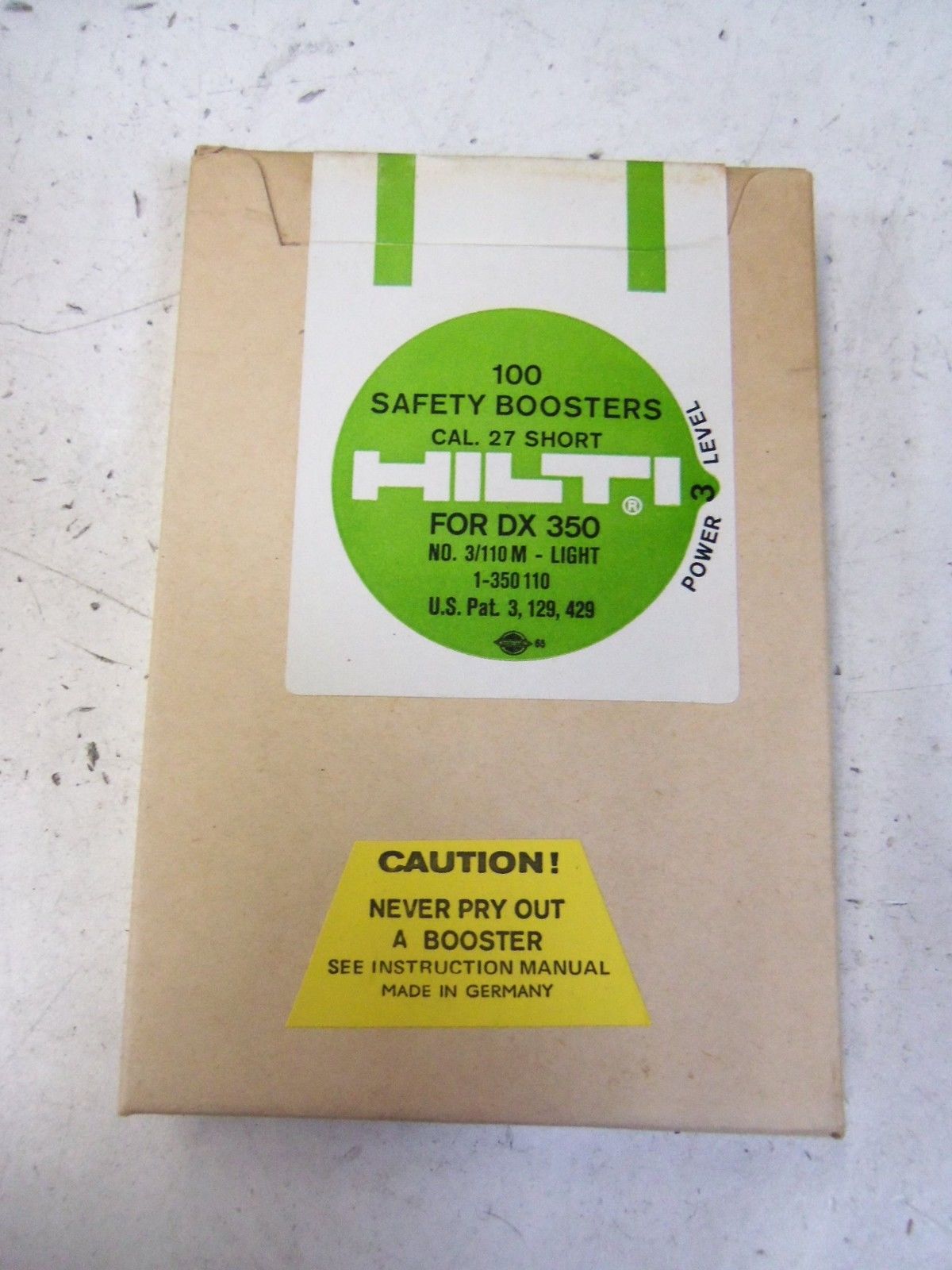 HILTI 100 SAFETY BOOSTERS 3/110M *FACTORY SEALED*