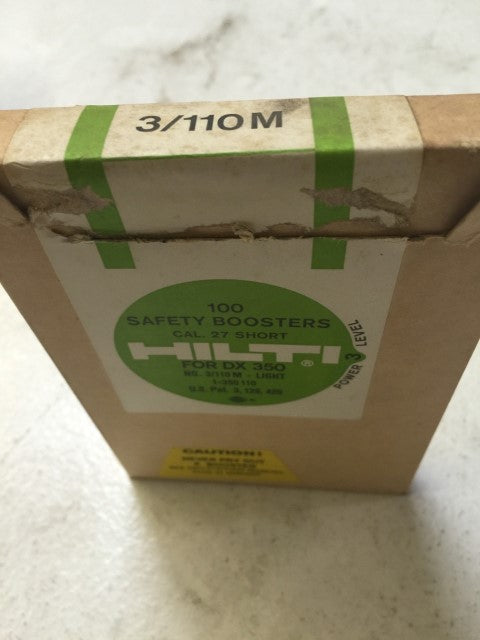 HILTI 100 SAFETY BOOSTERS 3/110M *NEW IN BOX*