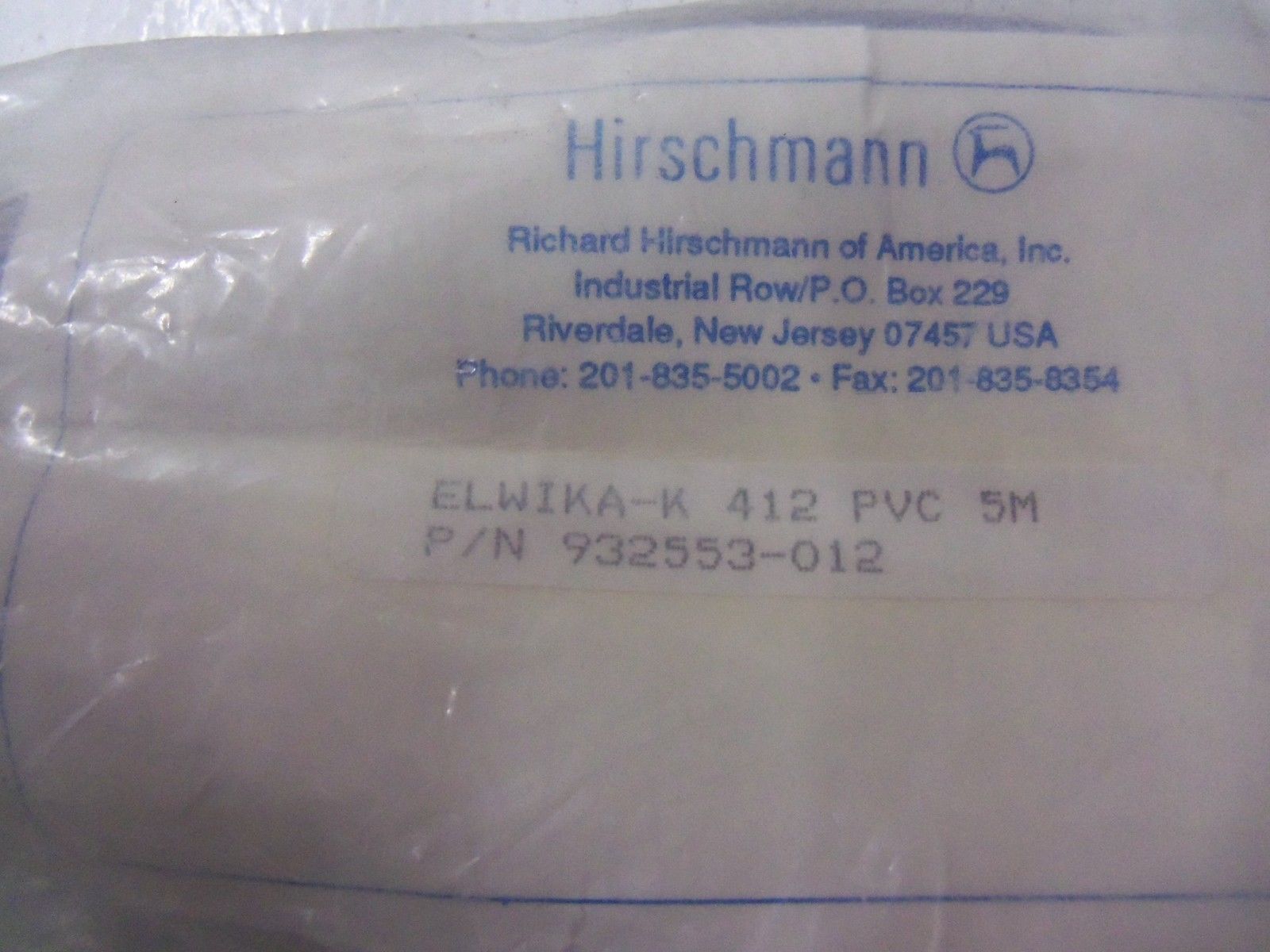 HIRSCHMANN 932553-012 *NEW IN BAG*