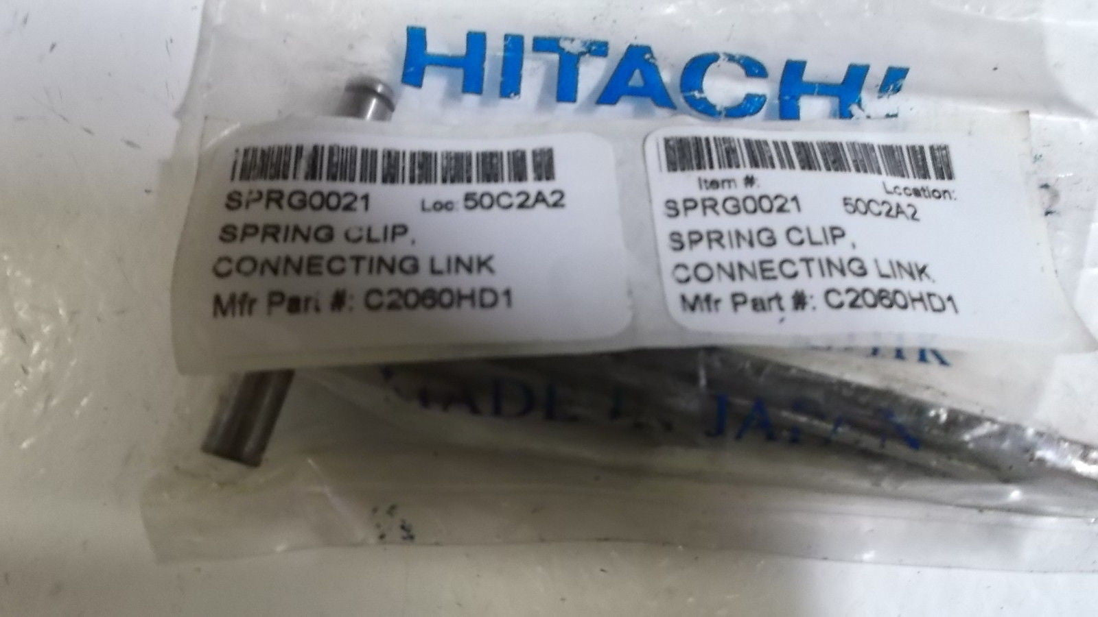 HITACHI SPRING CLIP CONNECTING LINK C2060HD1 *NEW IN FACTORY BAG*