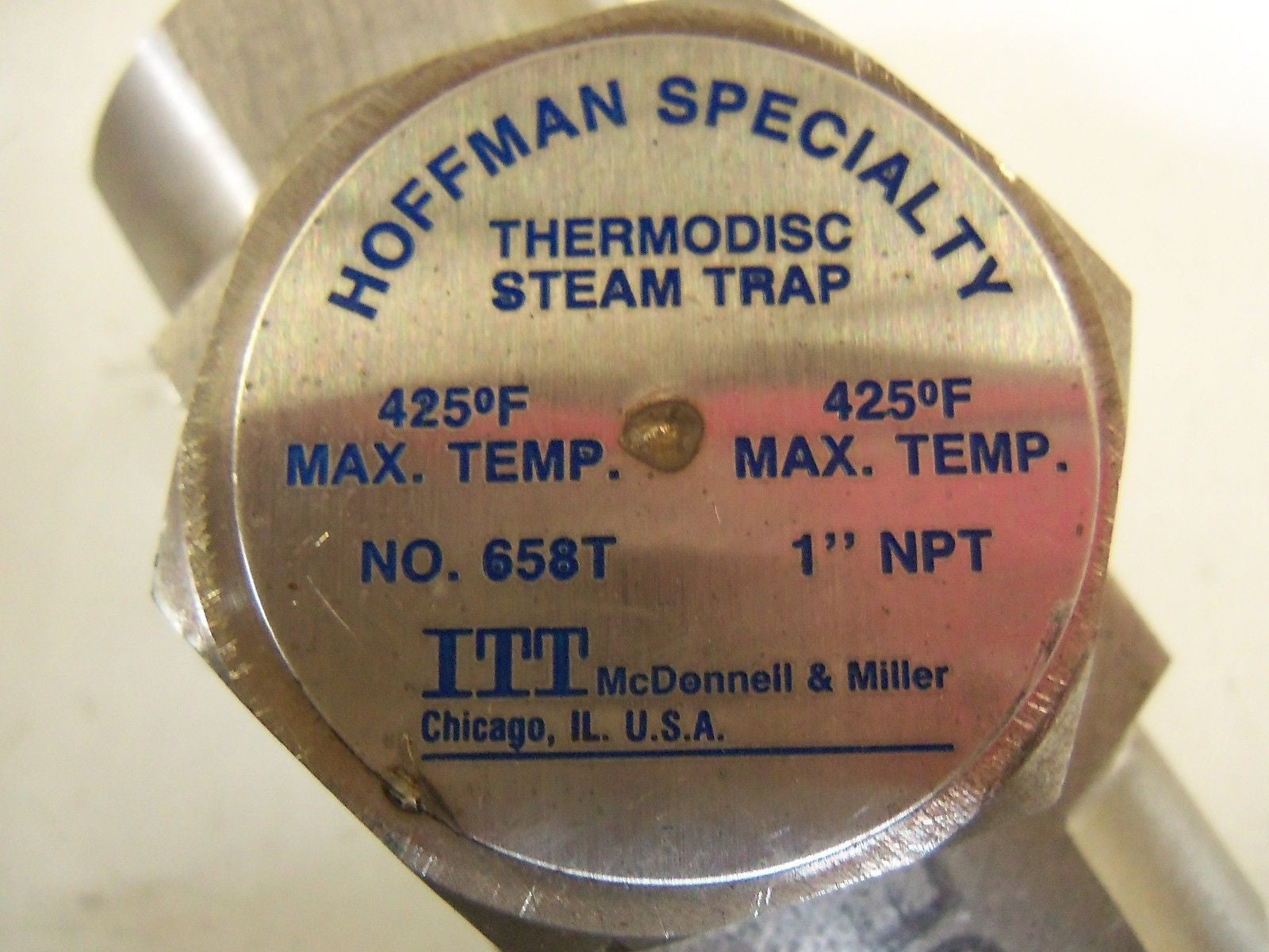 HOFFMAN 658T THERMODISC STEAM TRAP *USED*