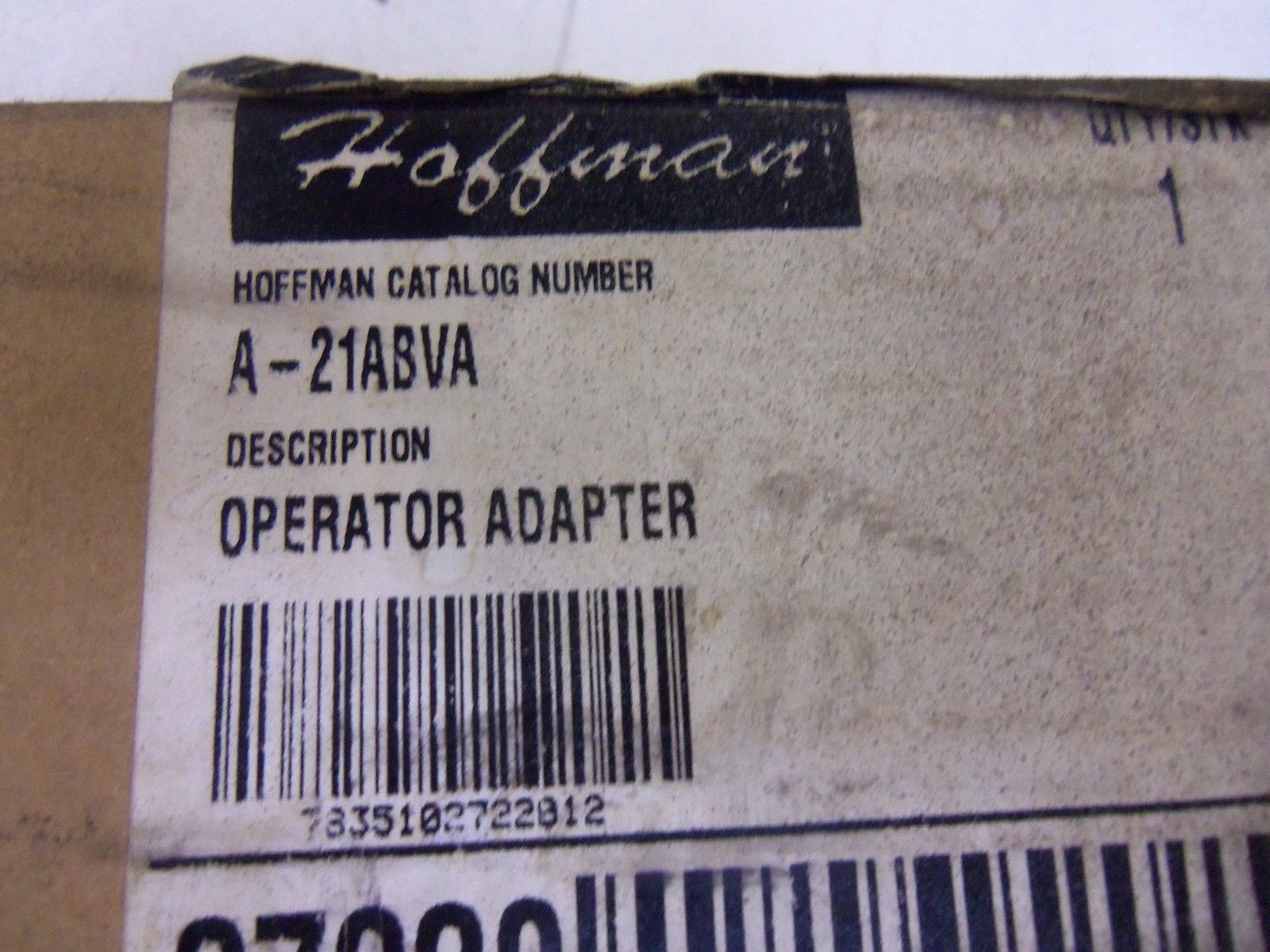 HOFFMAN A-21ABVA OPERATOR ADAPTER *NEW IN BOX*