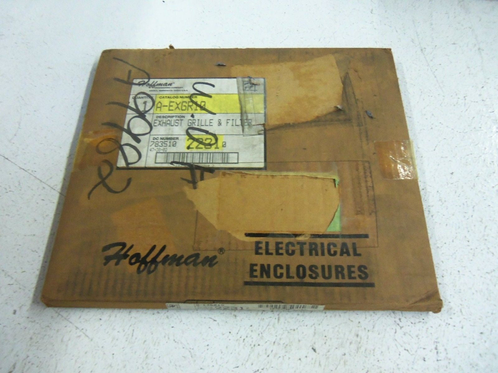 HOFFMAN A-EXGR10 EXHAUST GRILL KIT W/GRILL FILTER FINGER GUARD *NEW IN BOX*