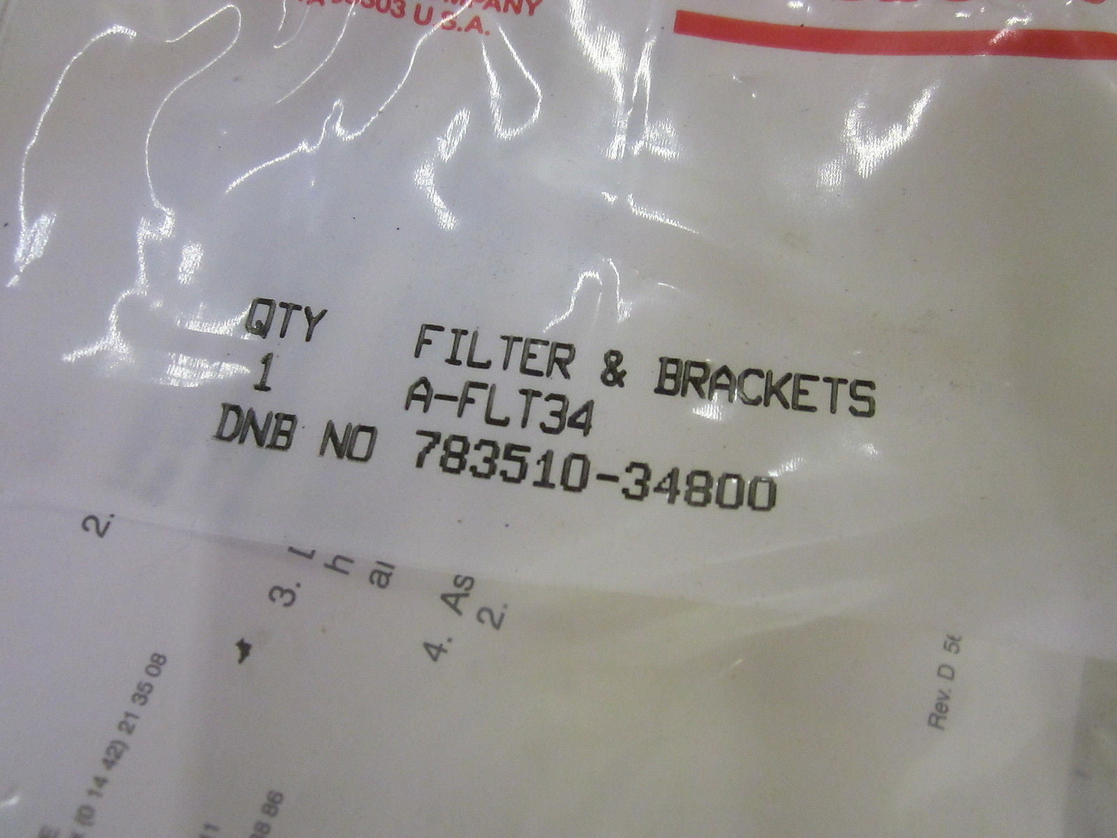 HOFFMAN A-FLT34 FILTER & BRACKETS *NEW IN A FACTORY BAG*