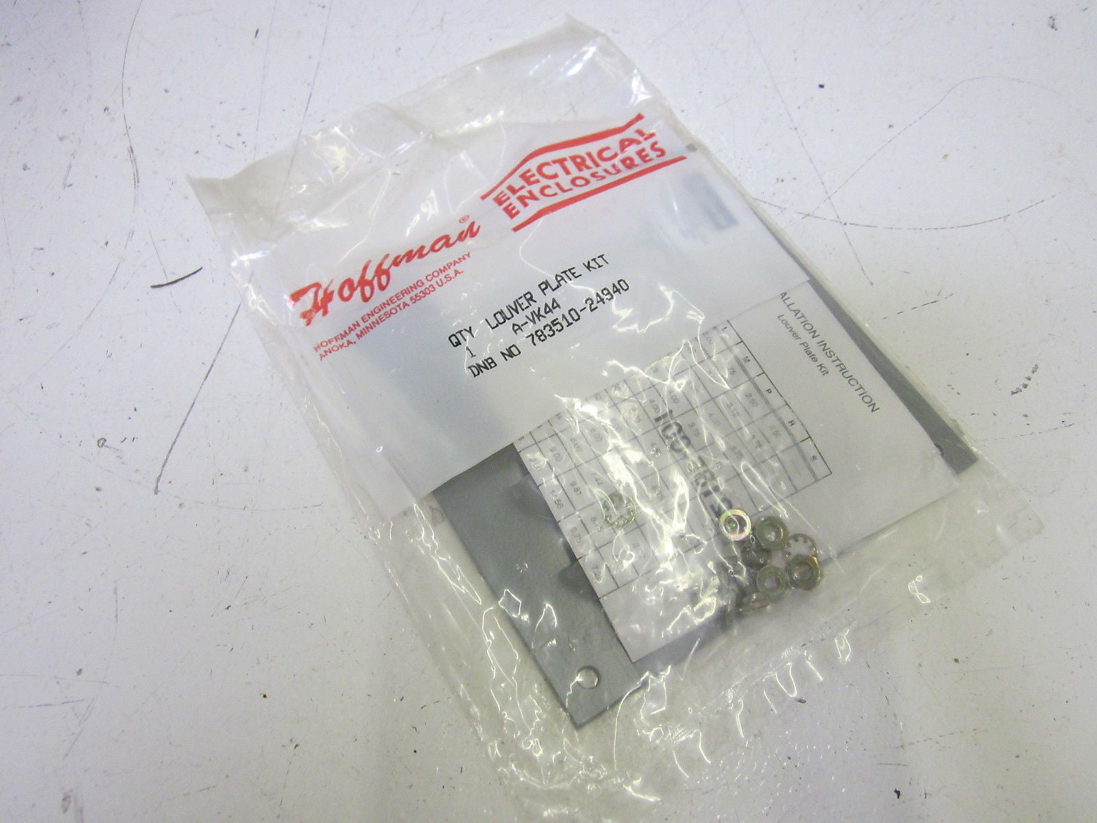 HOFFMAN A-VK44 LOUVER PLATE KIT *NEW IN A FACTORY BAG*