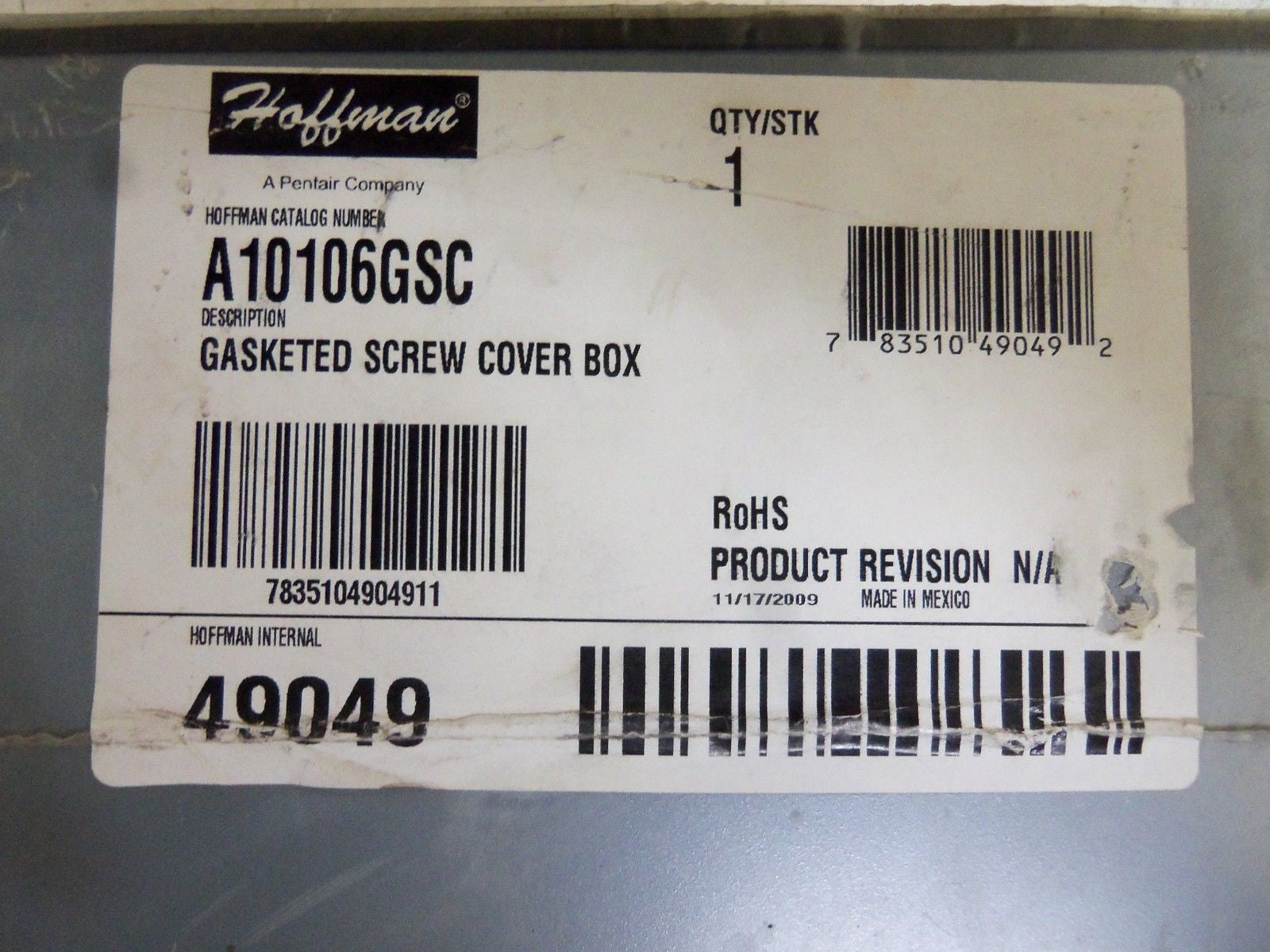 HOFFMAN A10106GSC ENCLOSURE *NEW NO BOX*