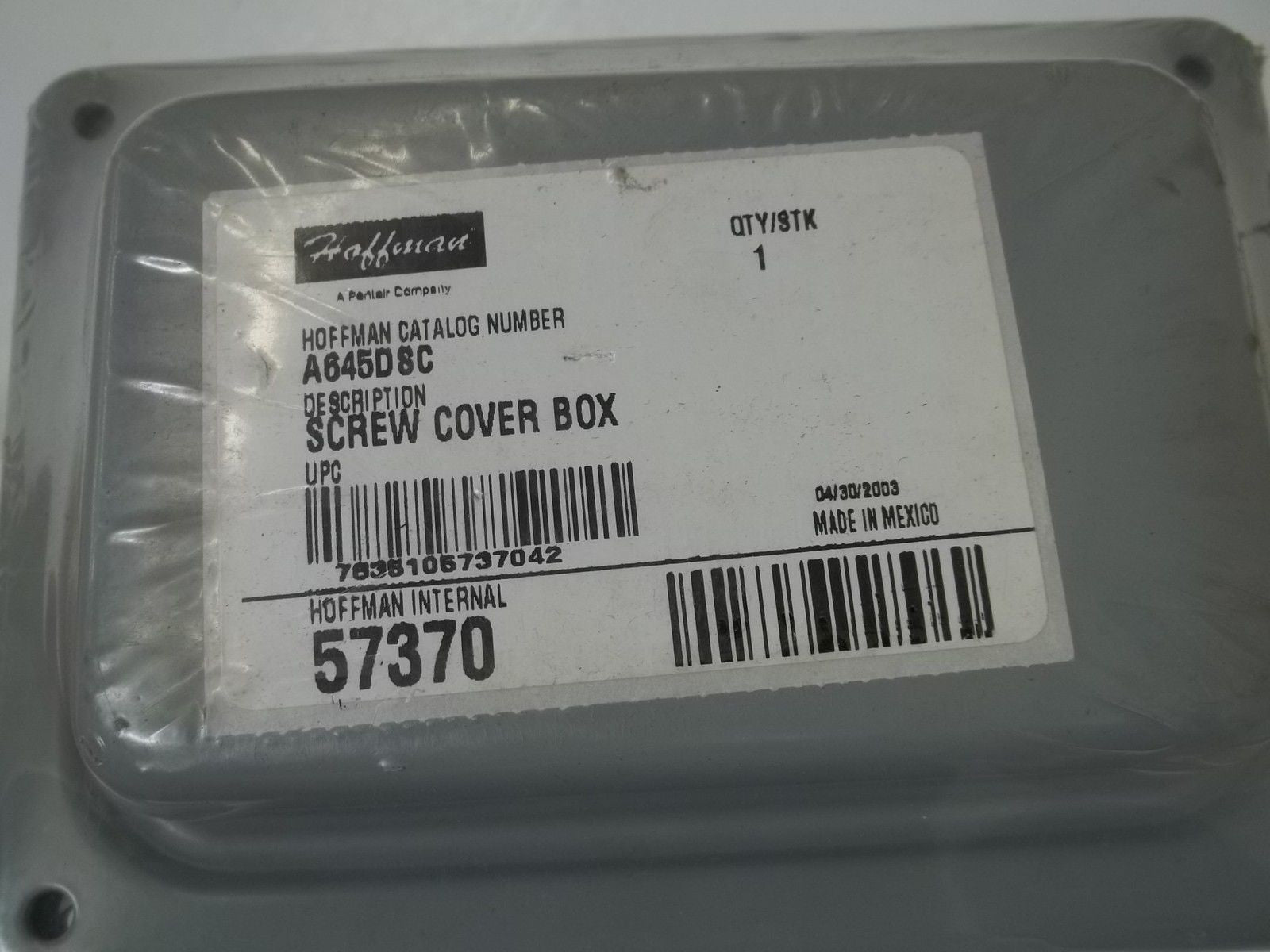 HOFFMAN A645DSC SCREW COVER BOX *NEW NO BOX*