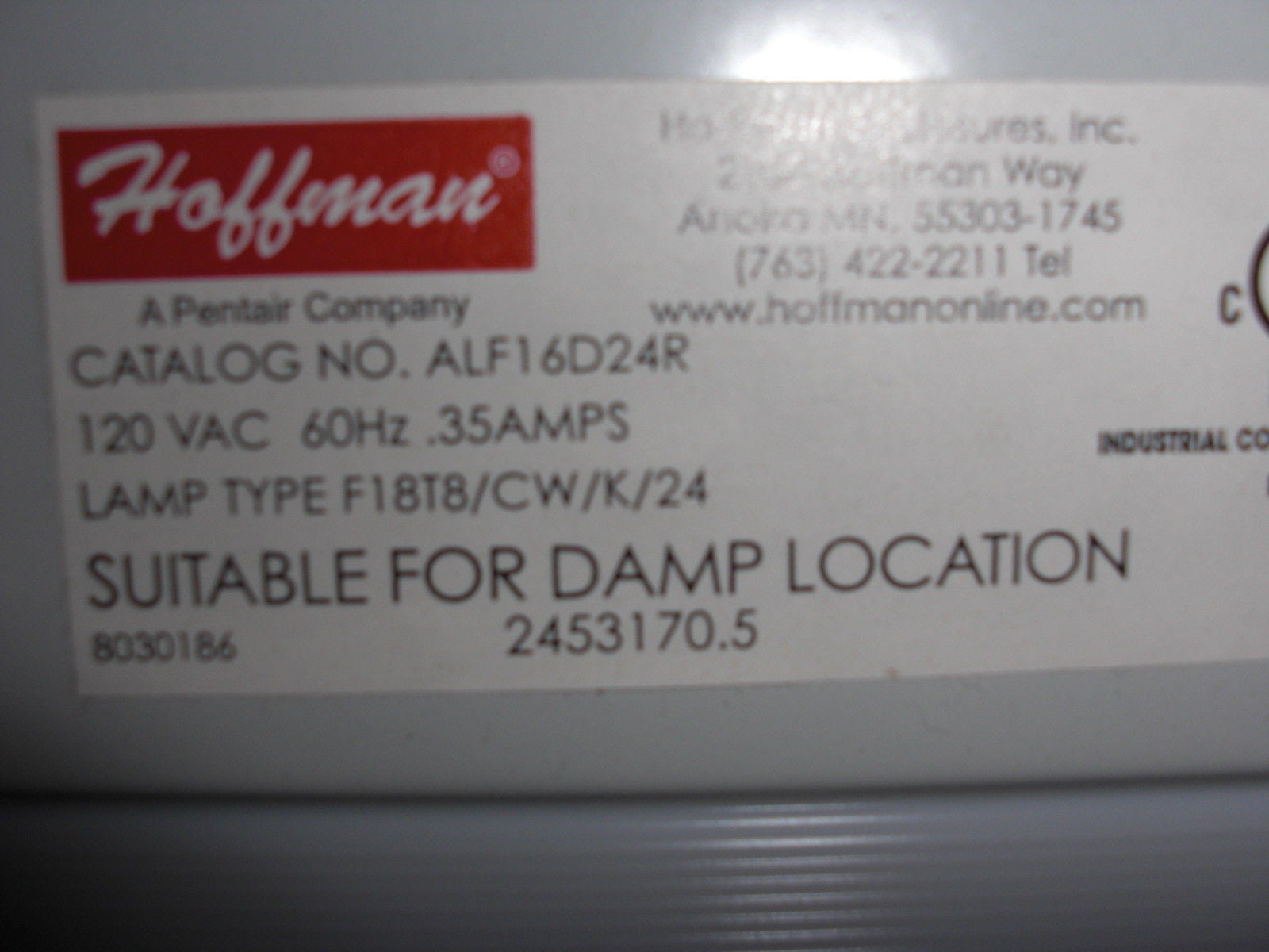 HOFFMAN ALF16D24R *NEW*