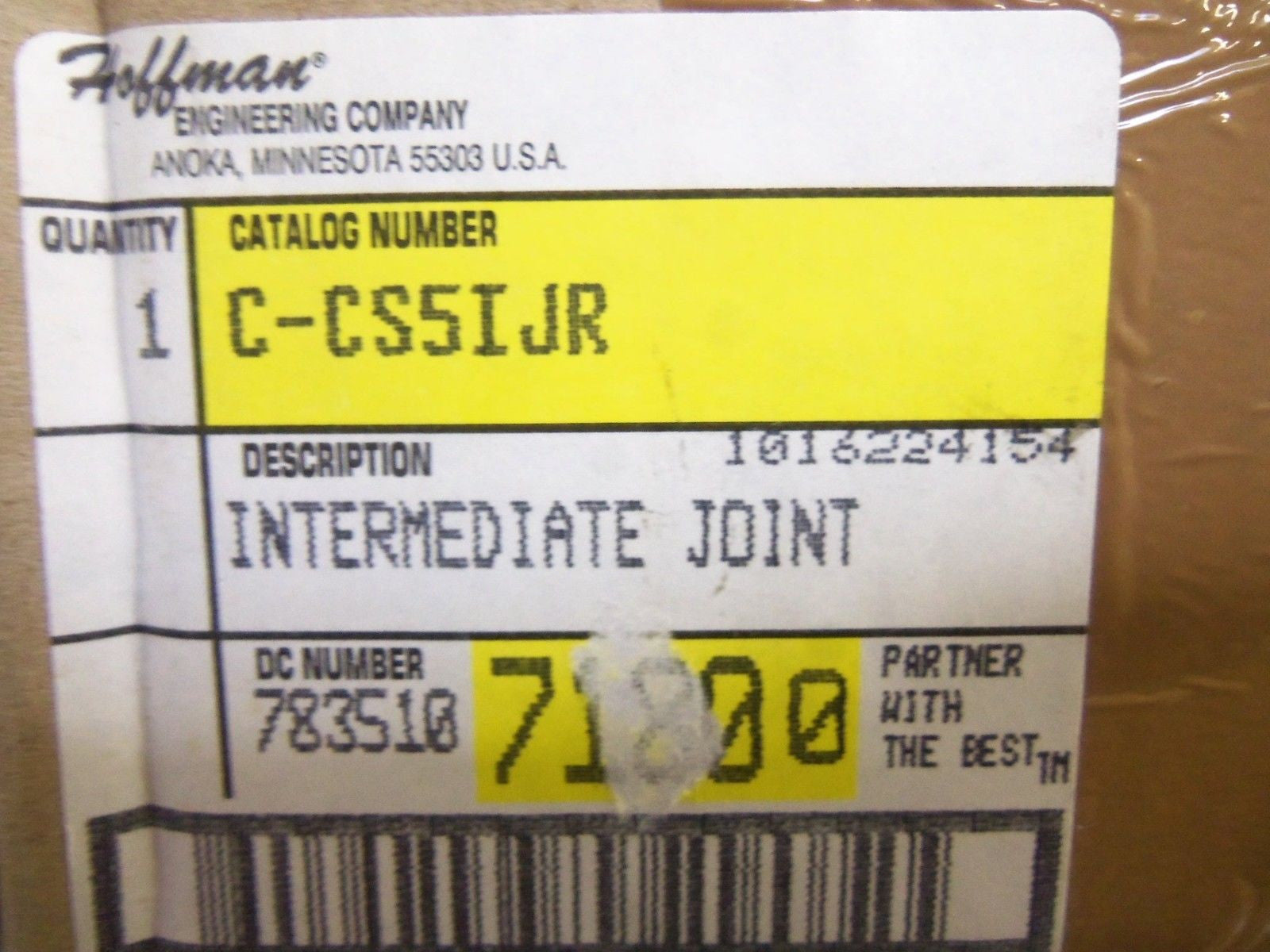 HOFFMAN C-CS5IJR INTERMEDIATE JOINT W/ COVER *NEW IN BOX*