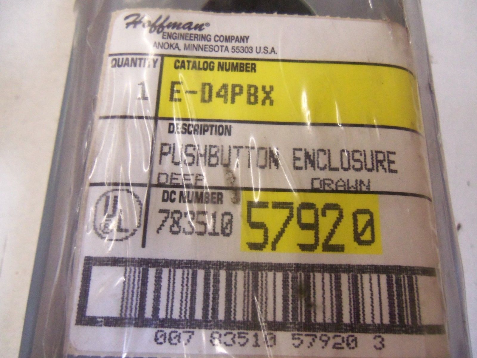 HOFFMAN E-D4PBX *NEW NO BOX*