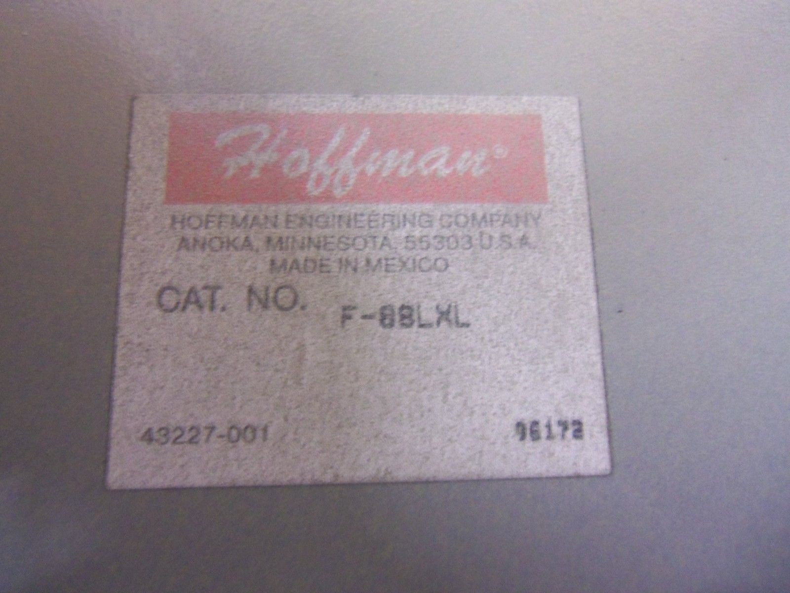 HOFFMAN F-88LXL *NEW IN BOX*