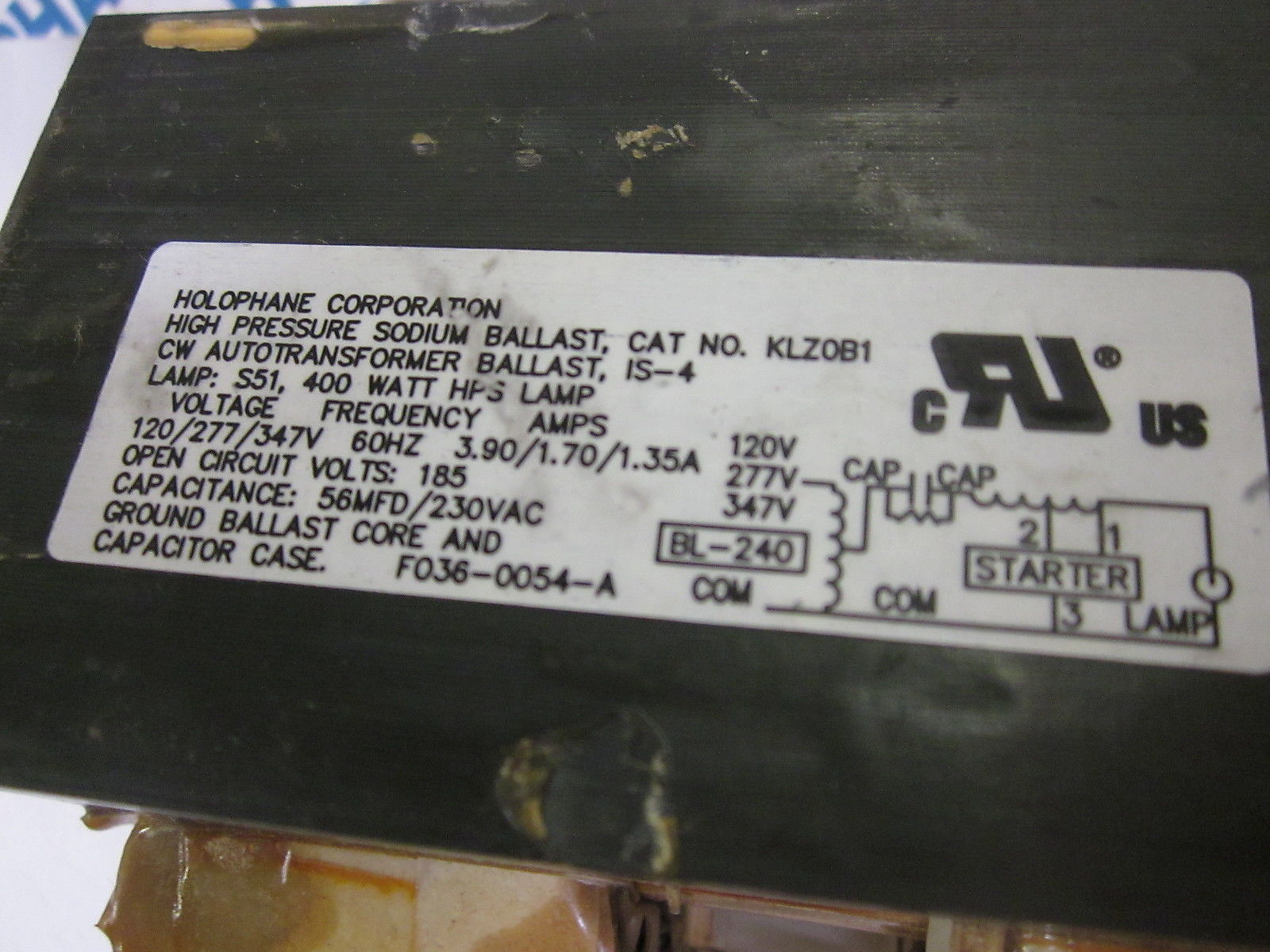 HOLOPHANE CK400HPVTA BALLAST REPLACEMENT KIT *NEW IN BOX*