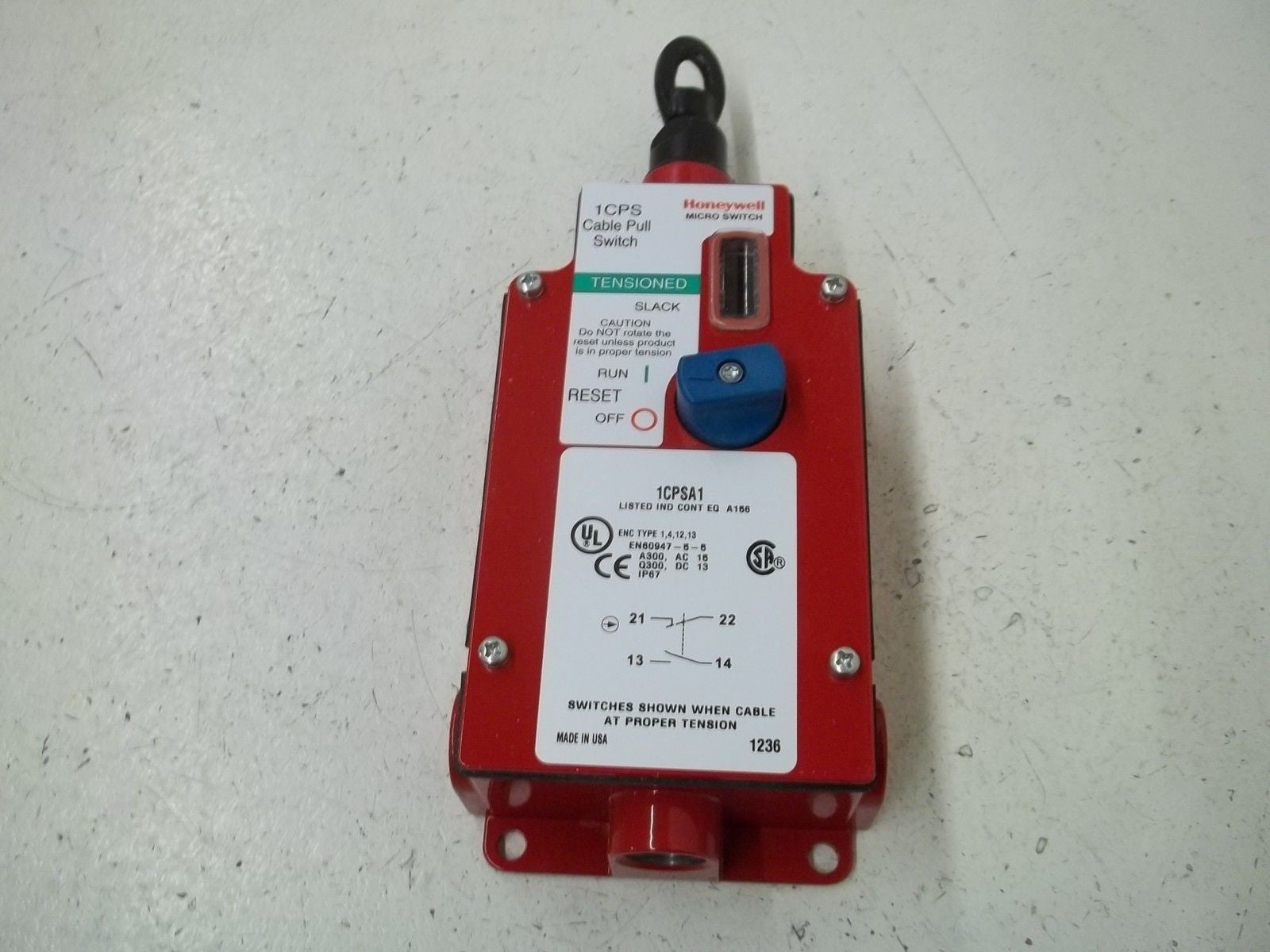 HONEYWELL 1CPSA1 CABLE PULL SWITCH *NEW IN BOX*