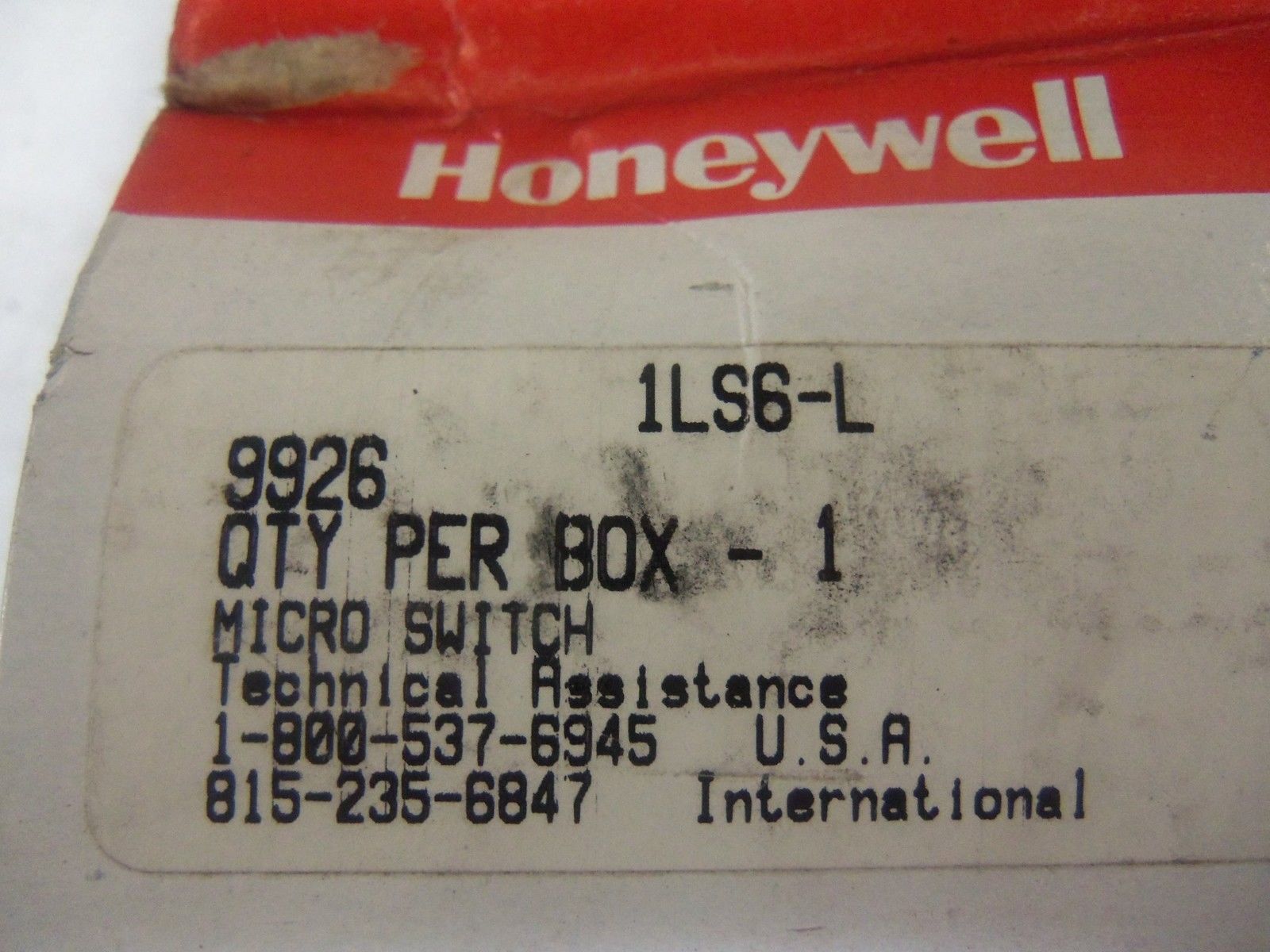 HONEYWELL 1LS6-L LIMIT SWITCH *NEW IN BOX*