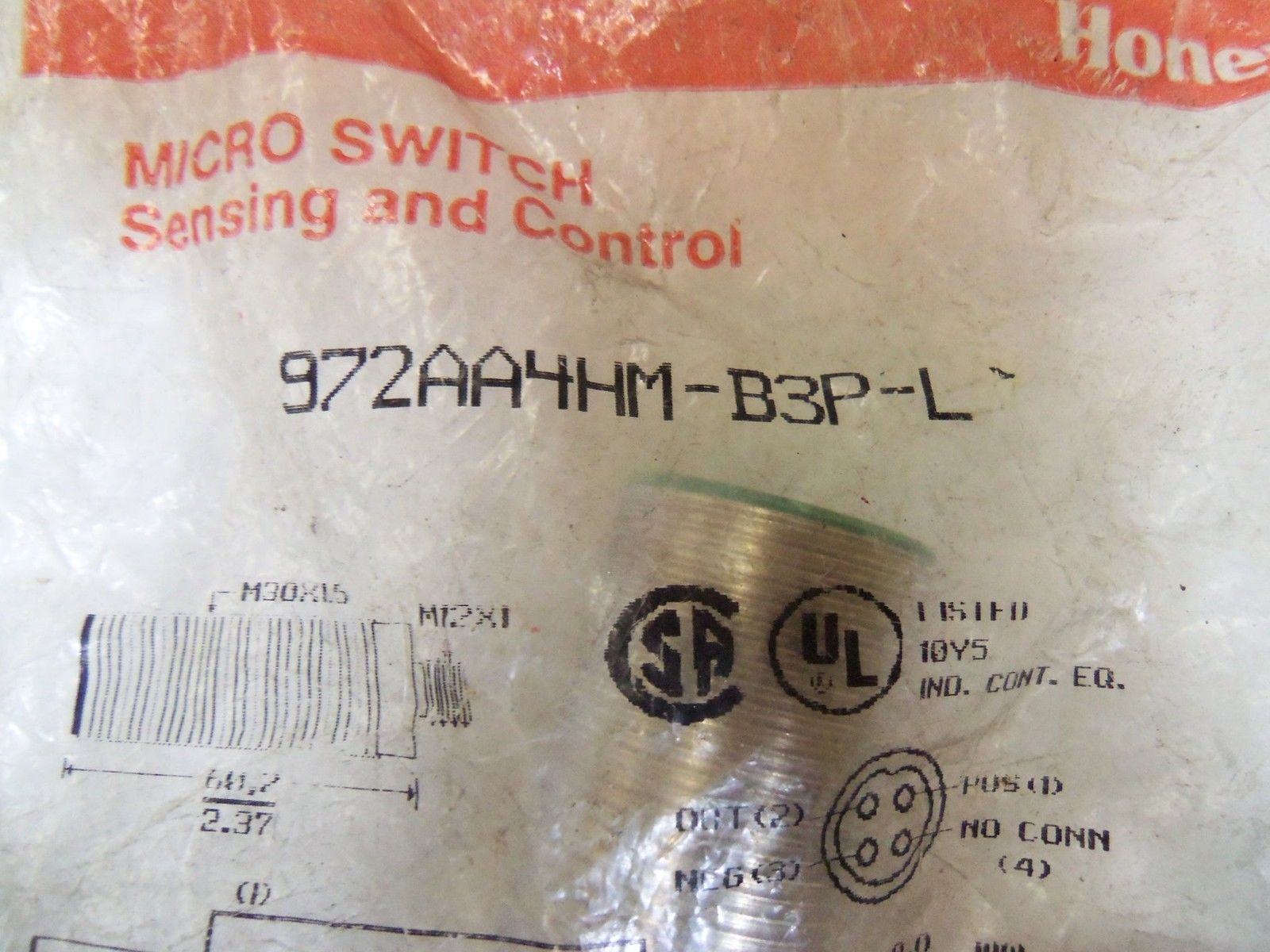 HONEYWELL 972AA4HM-B3P-L *NEW IN FACTORY BAG*