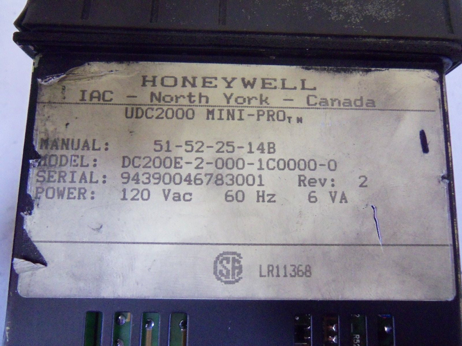 HONEYWELL D200E-2-000-1C0000-0 *USED*
