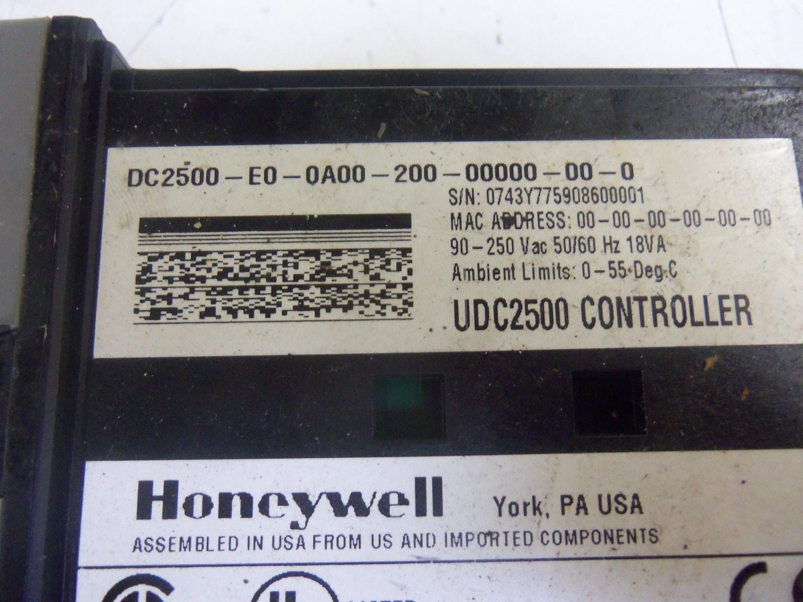 HONEYWELL DC2500-E0-0A00-200-00000-00-0 *USED*