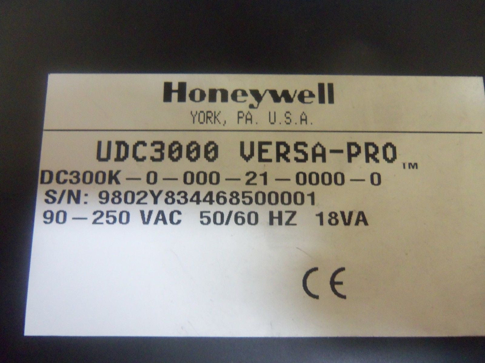 HONEYWELL DC300K-0-000-21-0000-0 *USED*
