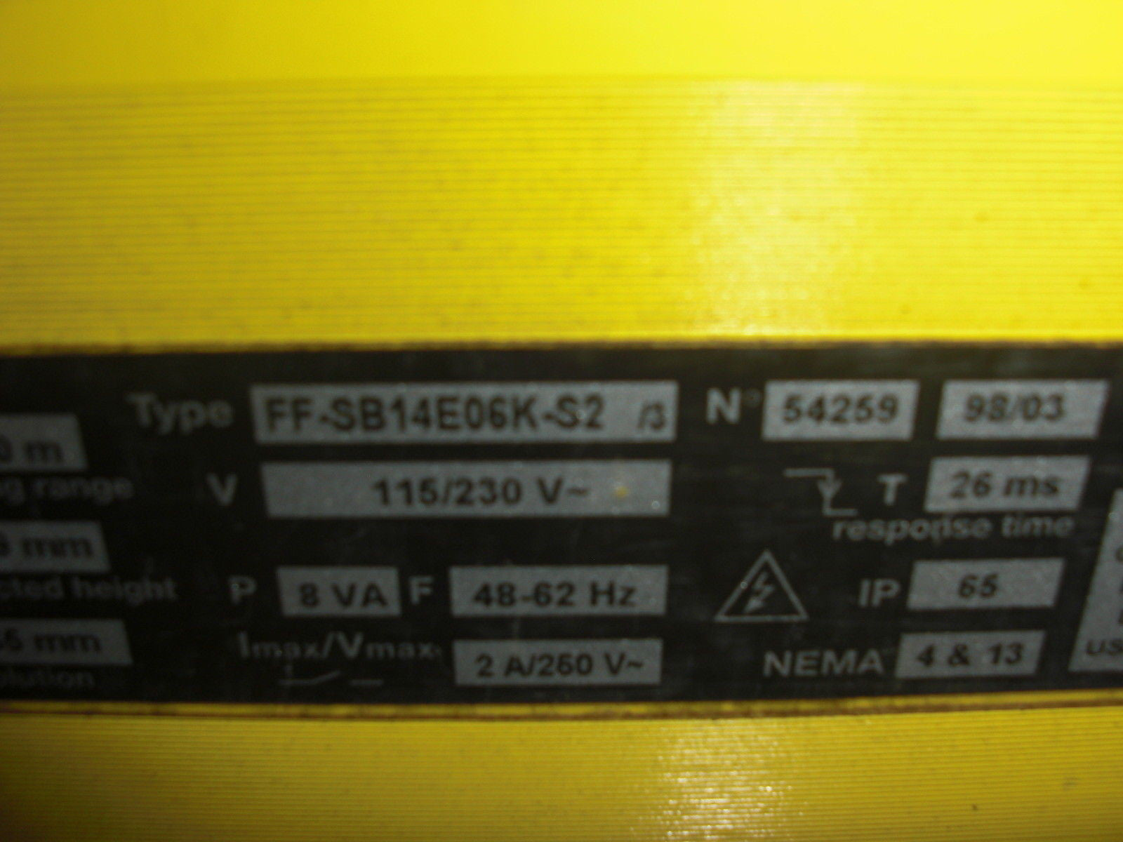 HONEYWELL FF-SB14E06K-S2 *USED*