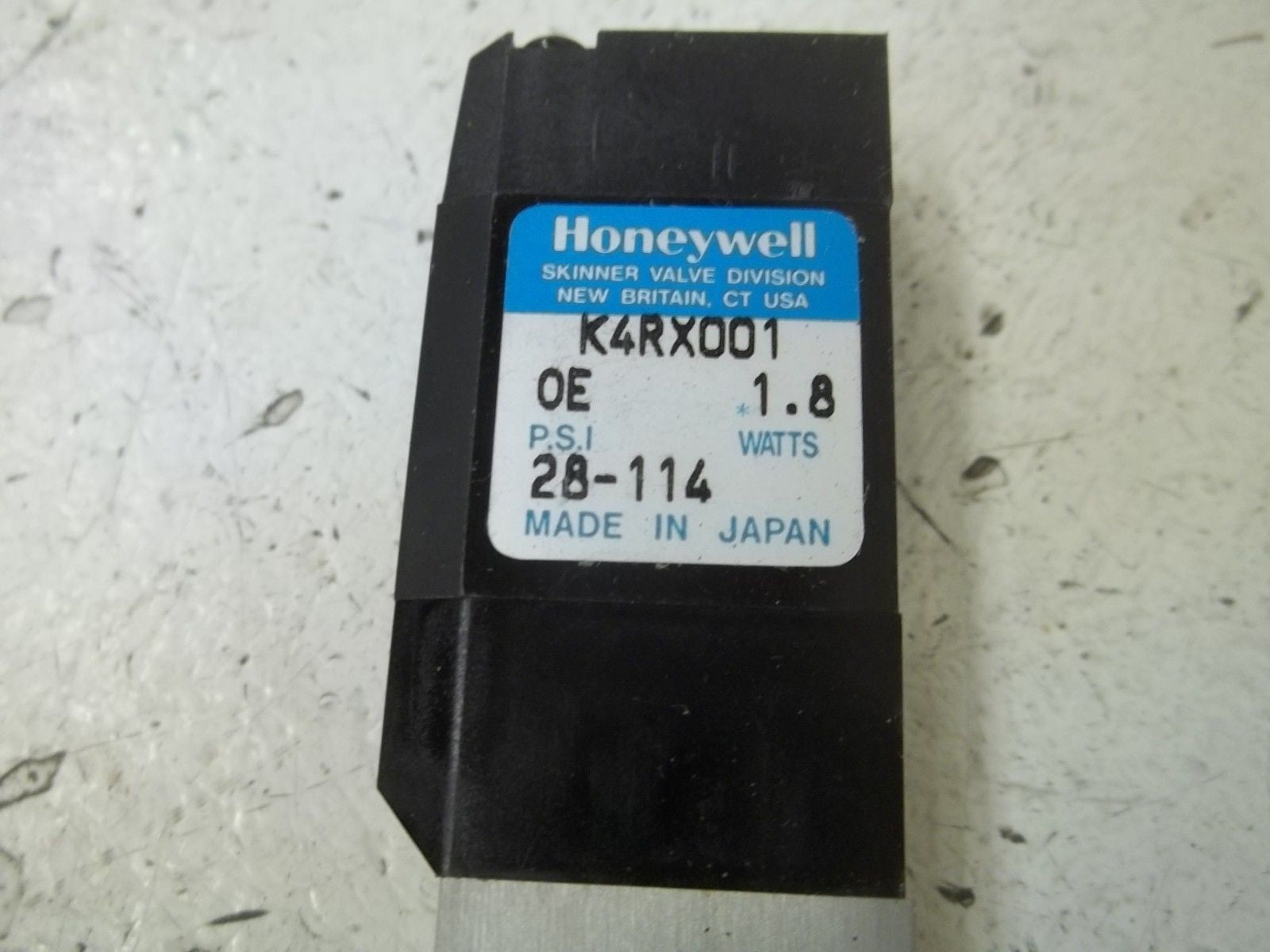 HONEYWELL K4RX001 SOLENOID VALVE OE P.S.I. 1.8WATTS *ORIGINAL PACKAGE*