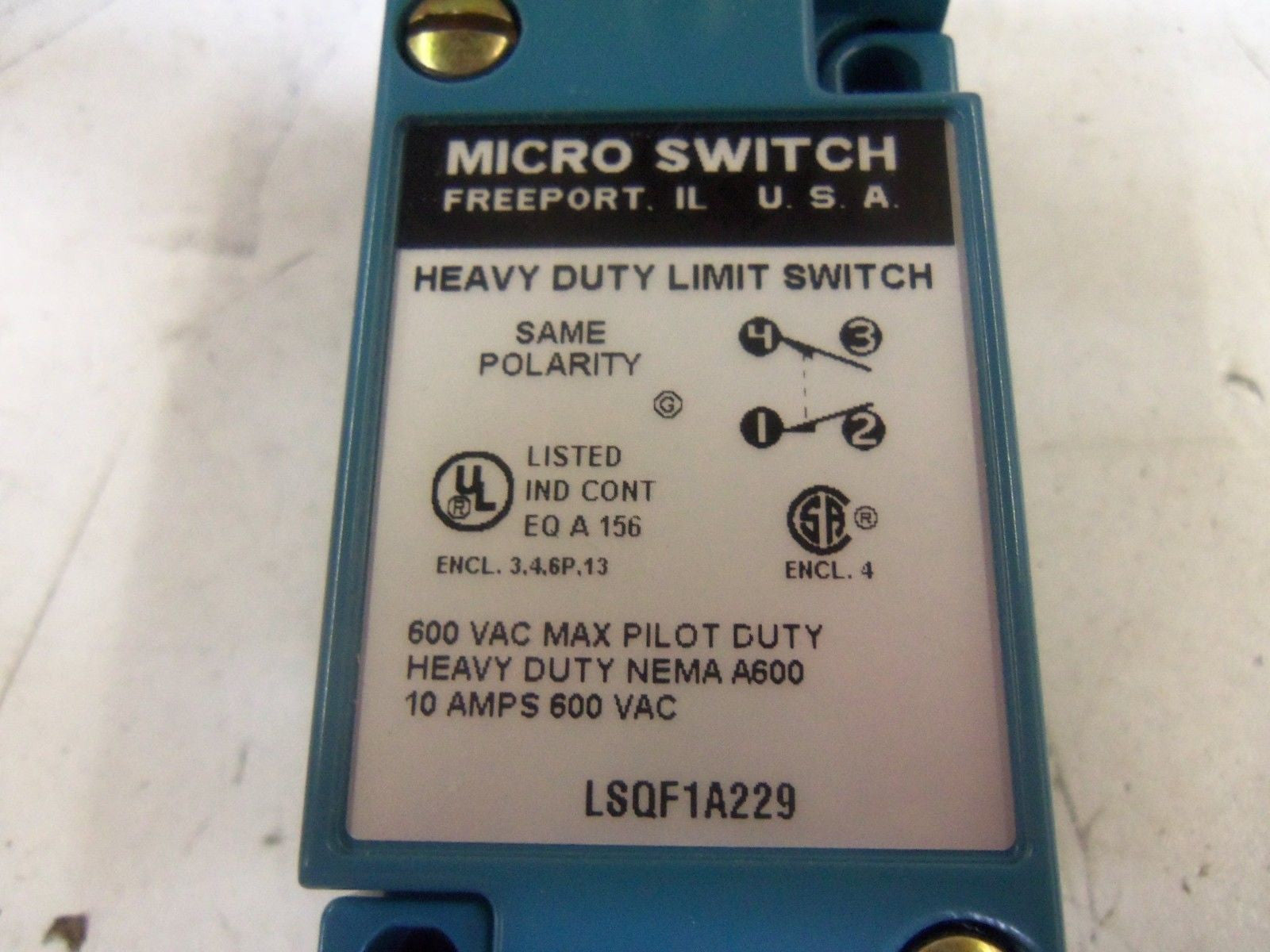 HONEYWELL LSQF1A229 HEAVY DUTY LIMIT SWITCH *NEW IN BOX*