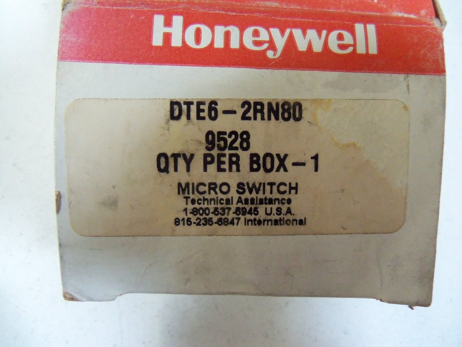 HONEYWELL DTE6-2RN80 LIMIT SWITCH *NEW IN BOX*