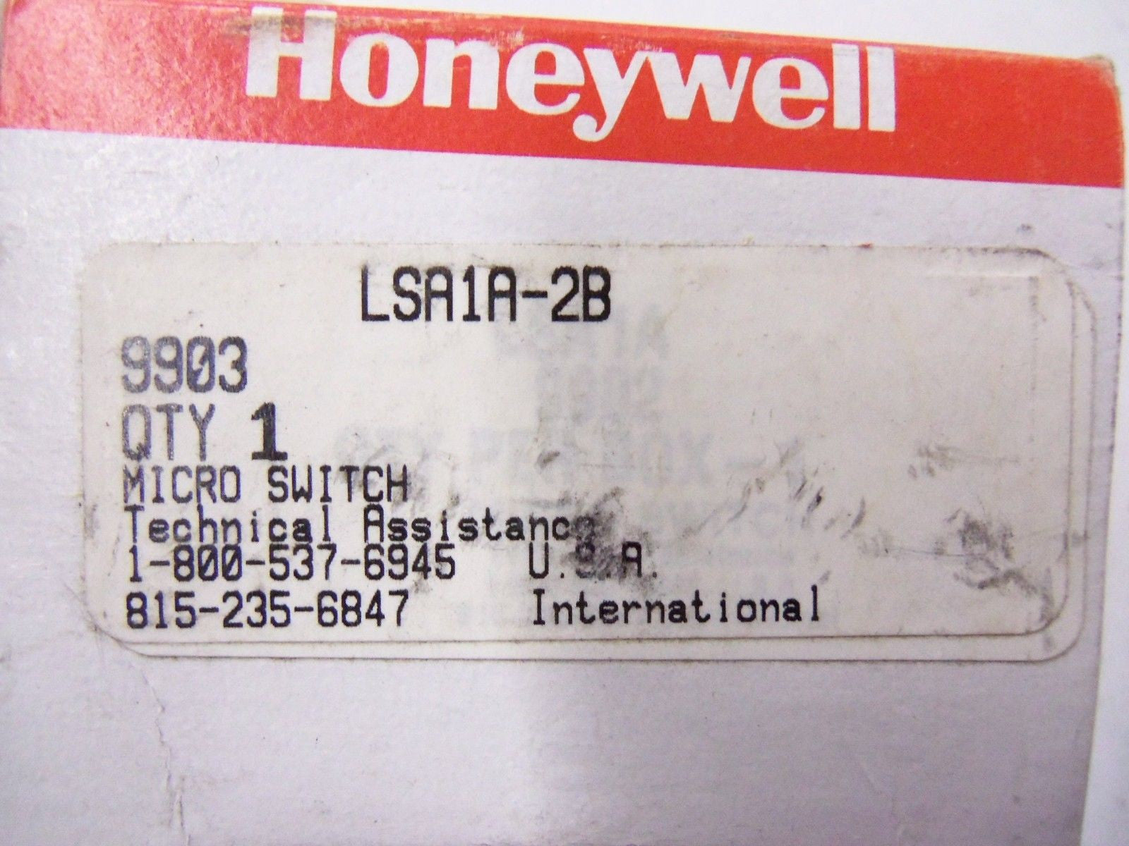 HONEYWELL LSA1A-2B LIMIT SWITCH *NEW IN BOX*