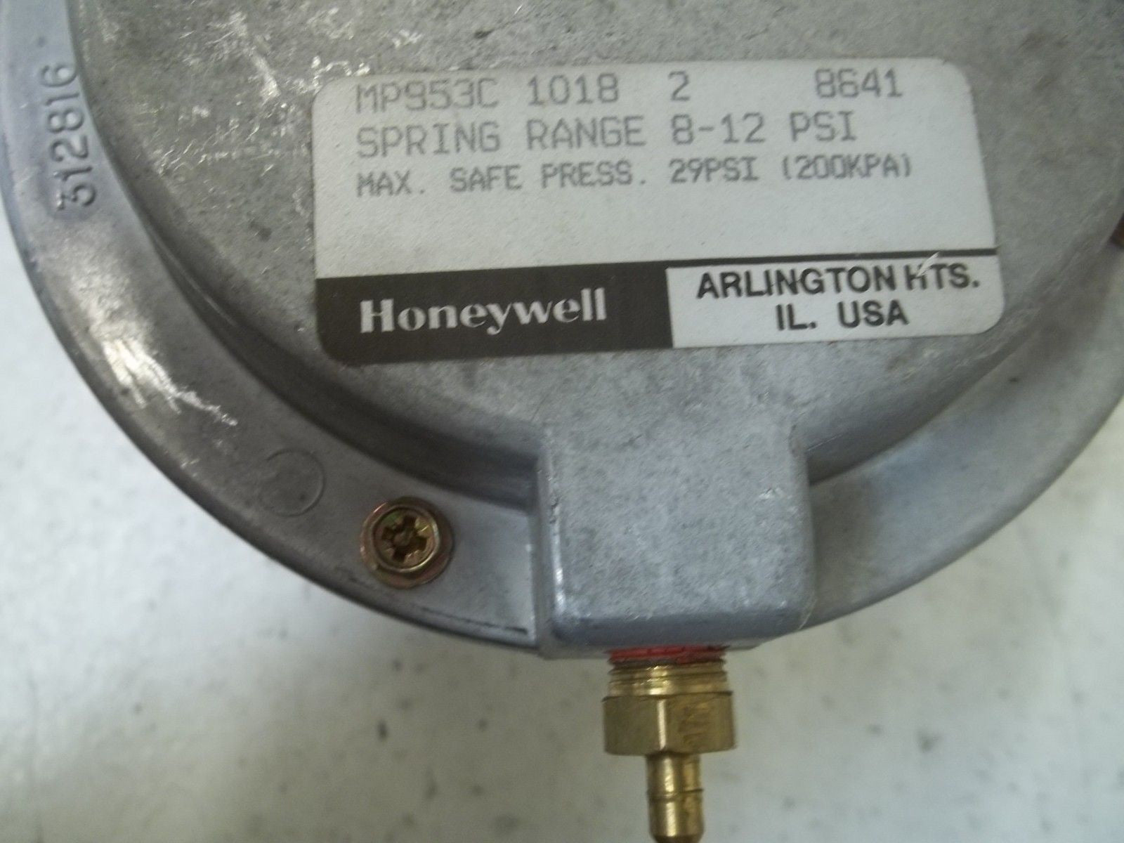 HONEYWELL MP953C 10182 SPRING RANGE 8-152 PSI *NEW NO BOX*
