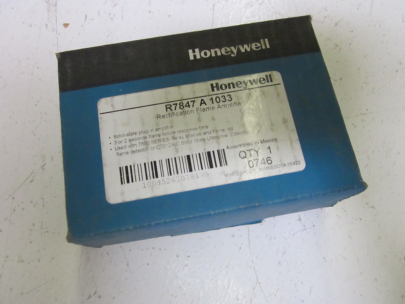 HONEYWELL R7847 A 1033 RECTIFICATION FLAME AMPLIFIER *NEW IN BOX*