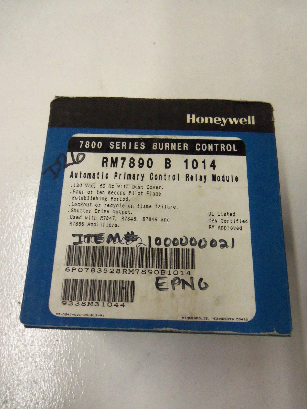 HONEYWELL RM7890 B1014 *NEW IN BOX*