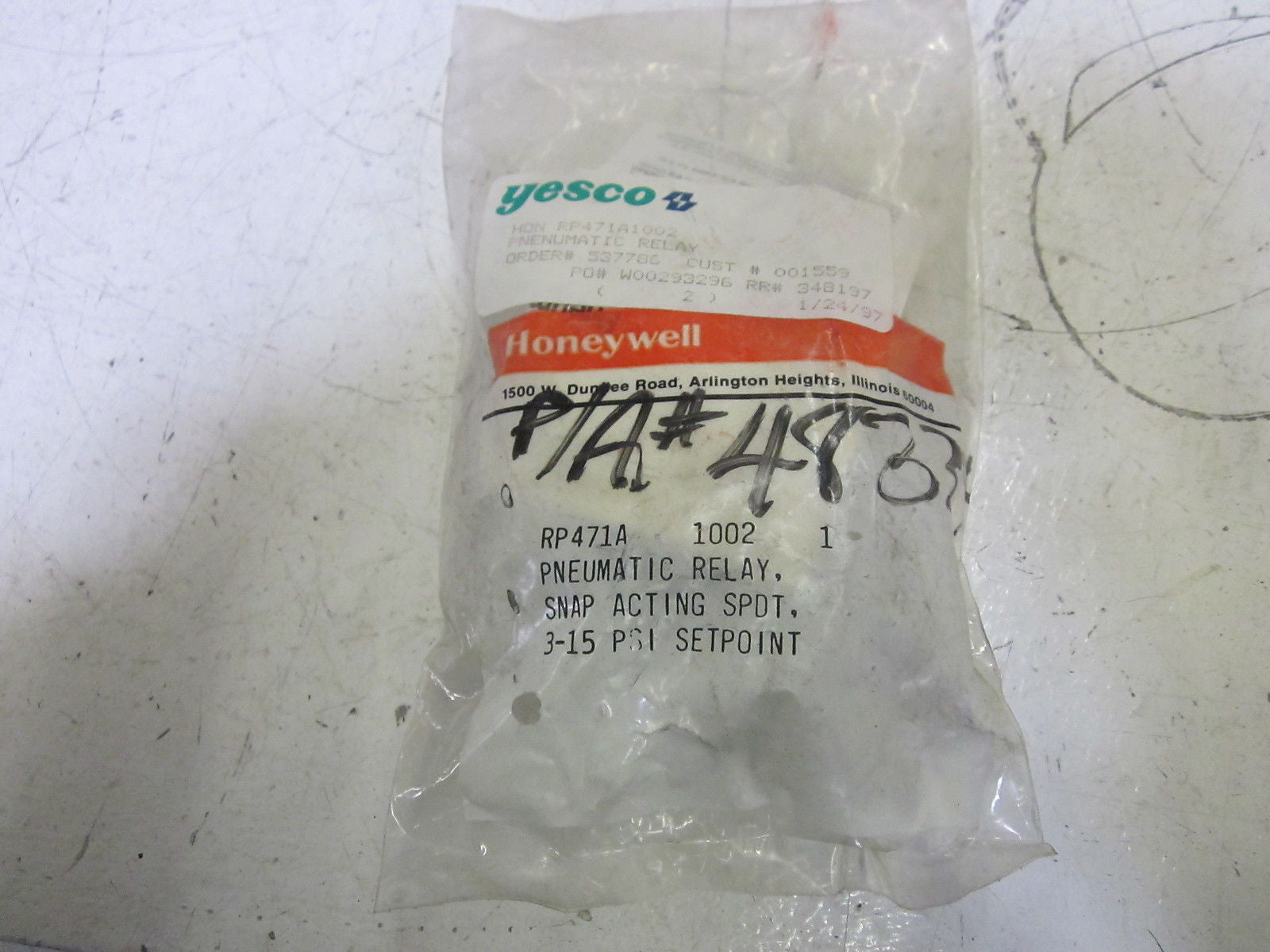 HONEYWELL RP471A 1002 *NEW IN A FACTORY BAG*