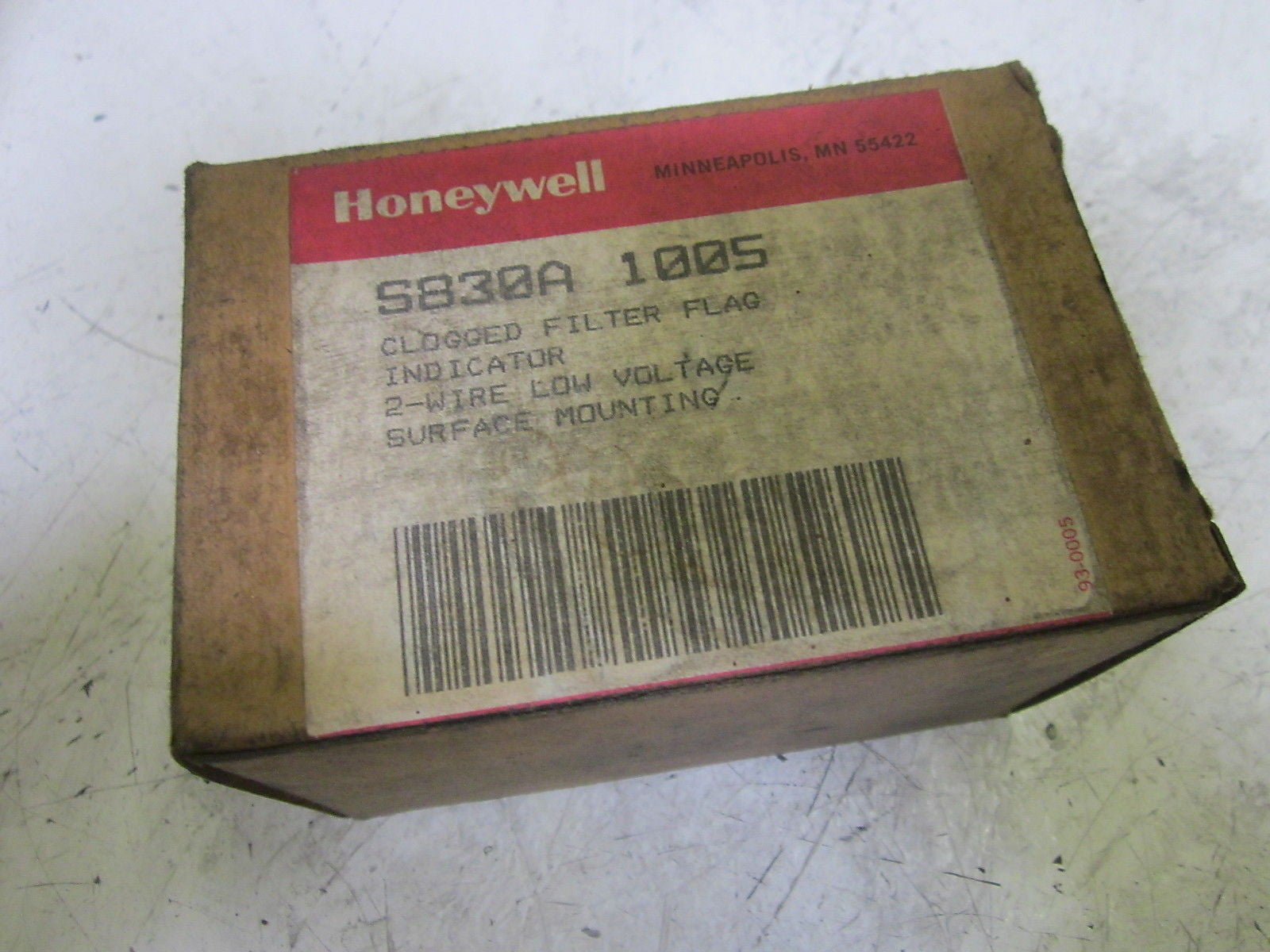 HONEYWELL S830A 1005 CLOGGED FILTER FLAG INDICATOR *NEW IN BOX*