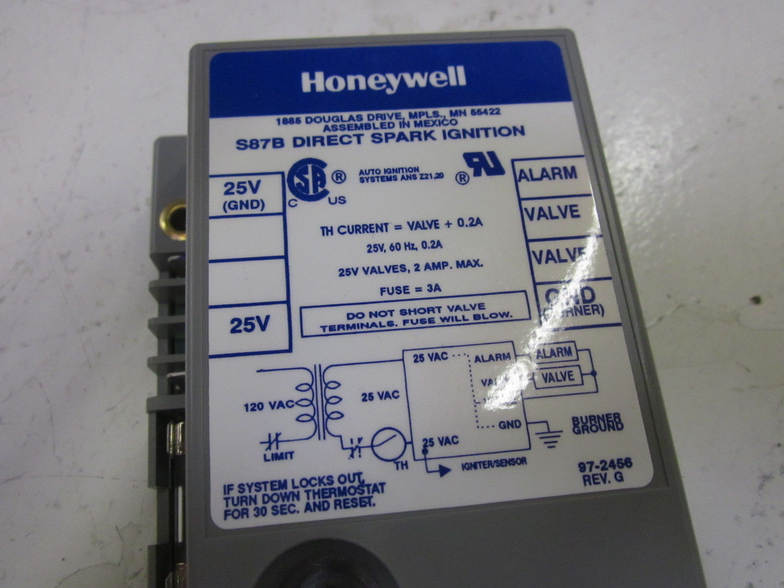 HONEYWELL SA7B DIRECT SPARK IGNITION *NEW NO BOX*