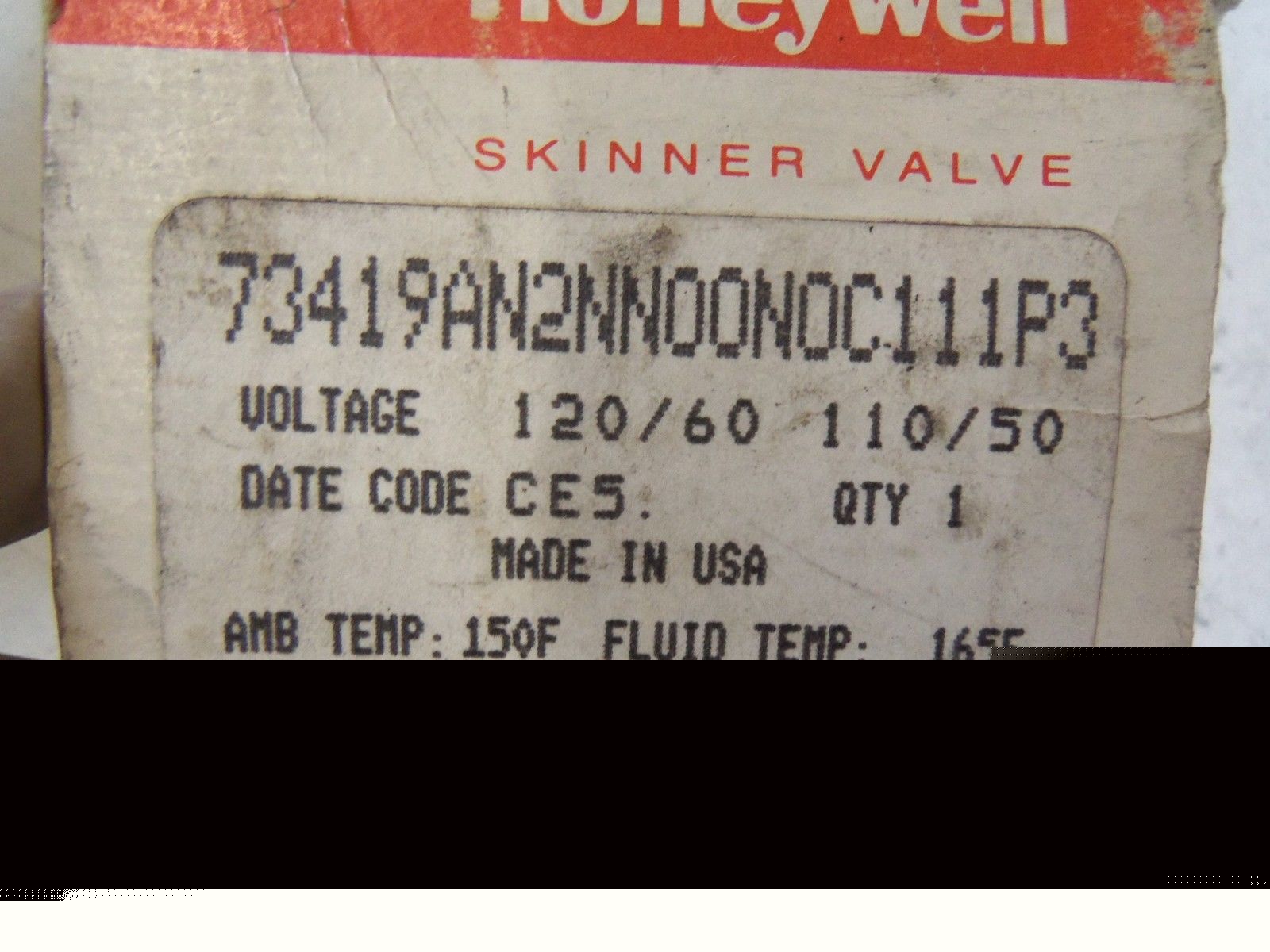HONEYWELL SKINNER VALVE 73419AN2NN00N0C111P3 *NEW IN BOX*