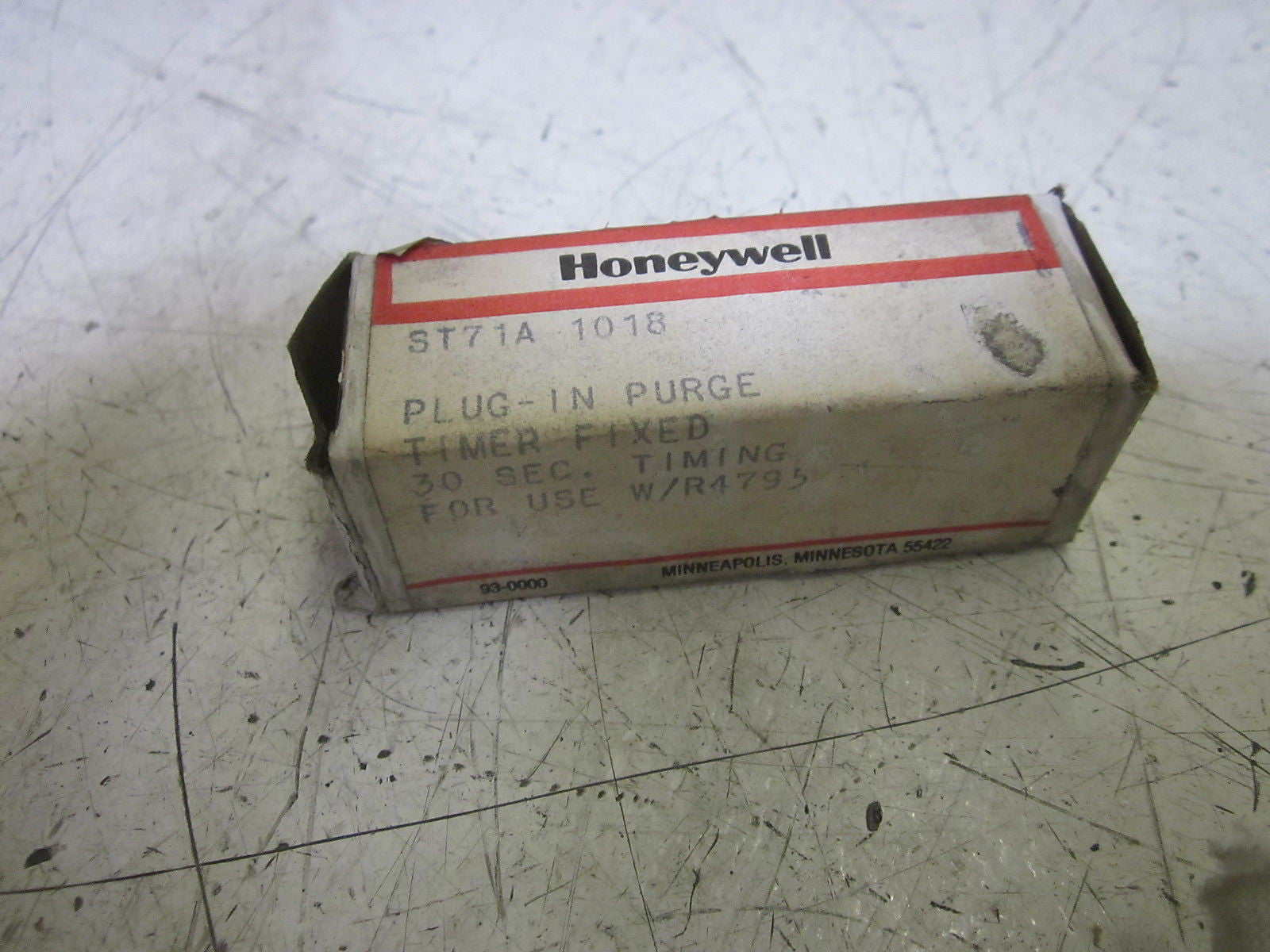 HONEYWELL ST71A 1018 PLUG-IN PURGE TIMER 30 SEC. *NEW IN BOX*