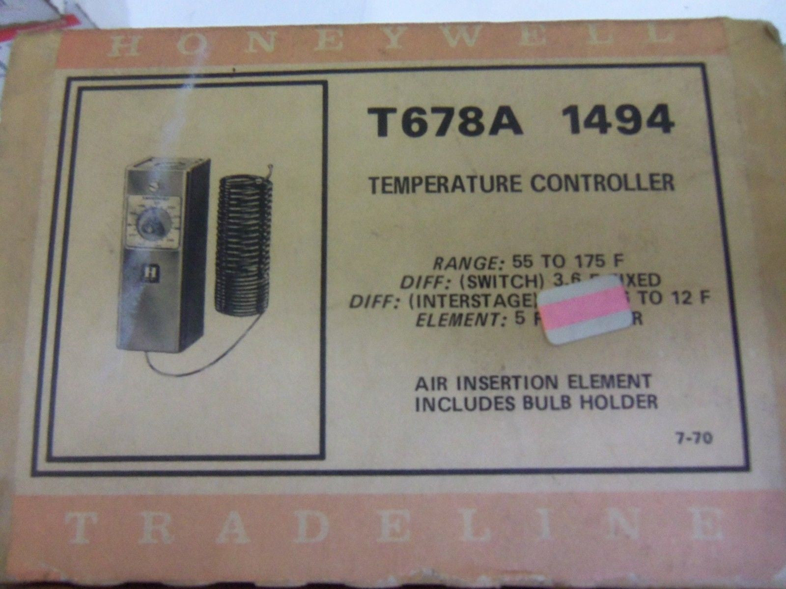 HONEYWELL T678A 1494 TEMPERATURE CONTROLLER *NEW IN BOX*
