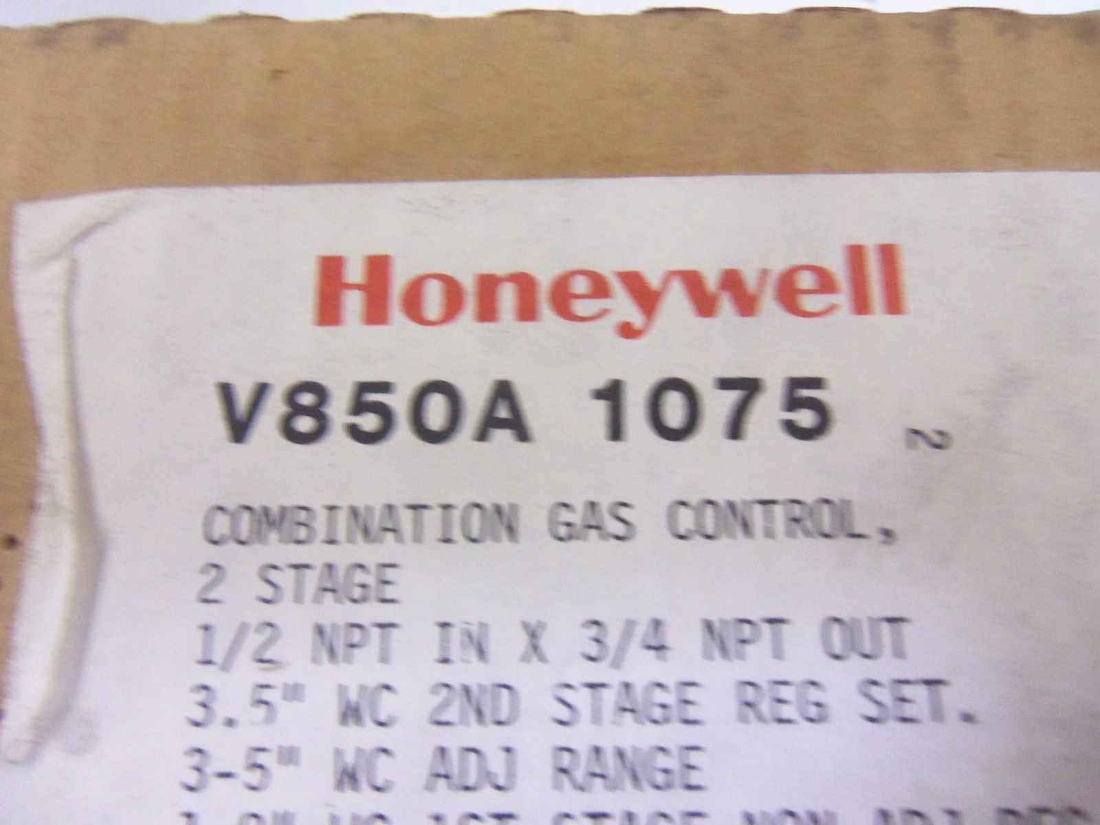 HONEYWELL V850A 1075 *NEW IN BOX*