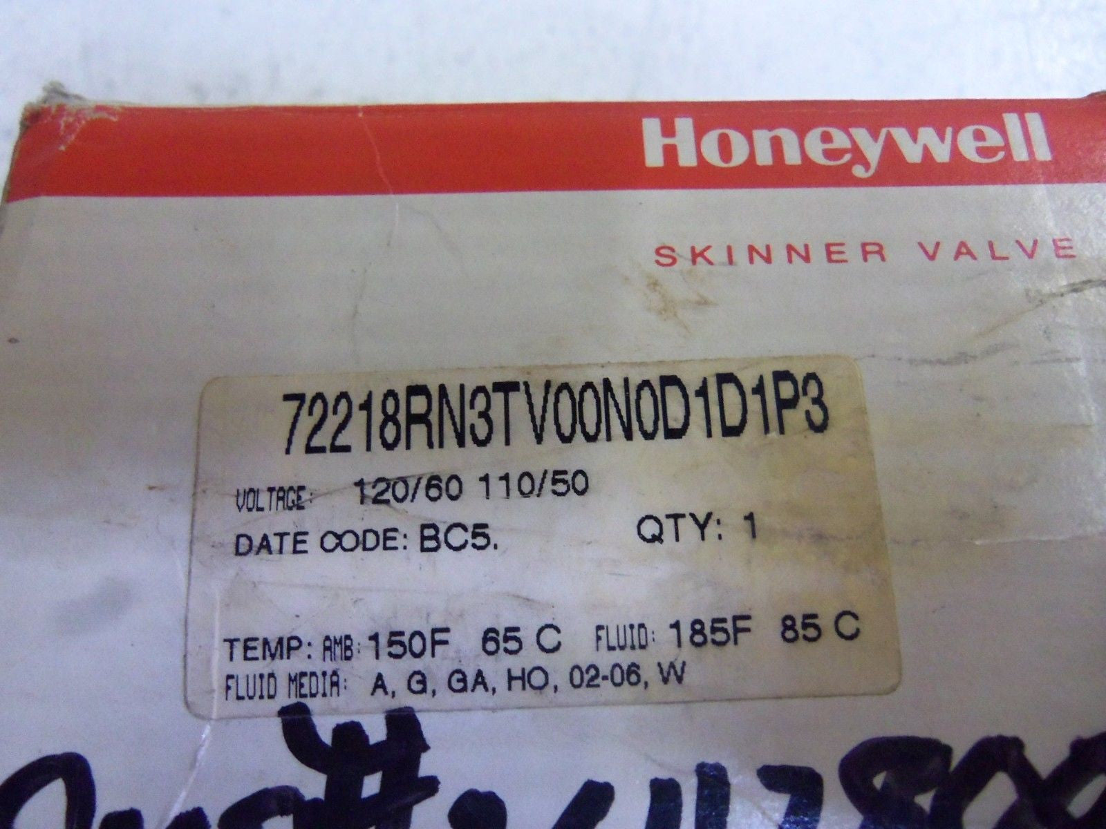 HONEYWELL VALVE 72218RN3TV00NOD1D1P3   *NEW*
