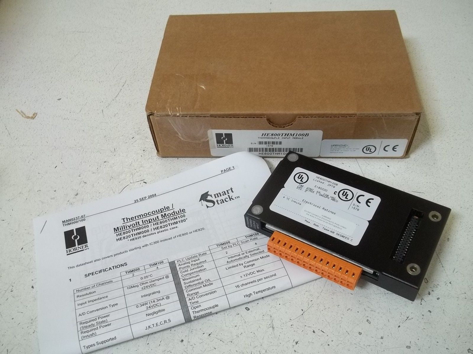 HORNER HE800THM100B THERMOCOUPLE INPUT MODULE *NEW IN BOX*