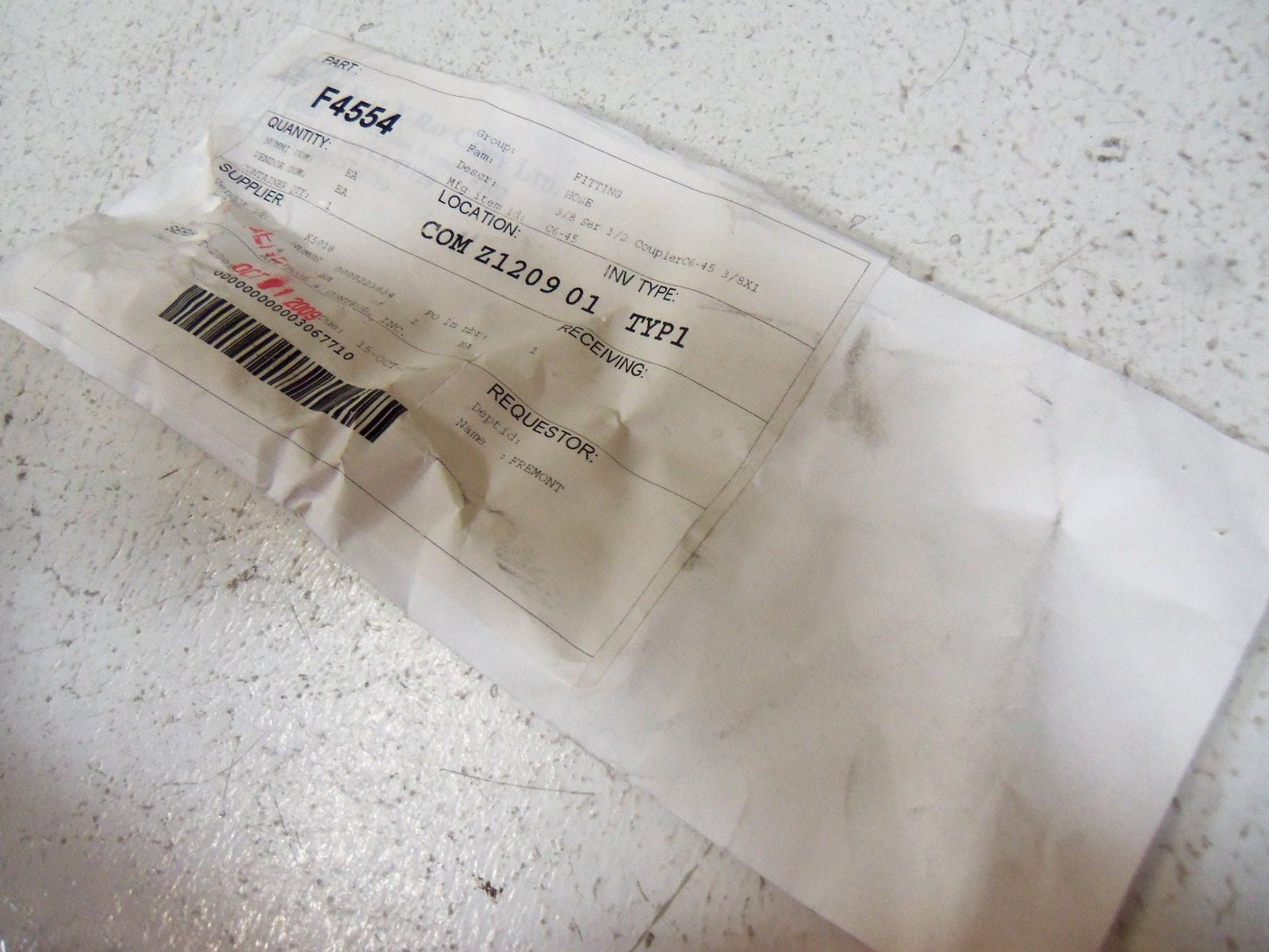 HOSE FITTING 3/8" X 1/2" COUPLER C6-45   *NEW NO BOX*